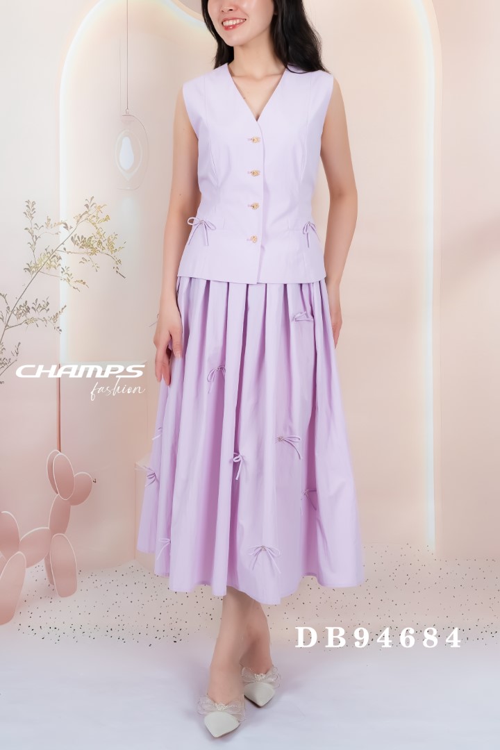 BỘ TÍM CHANEL NƠ CV 94684