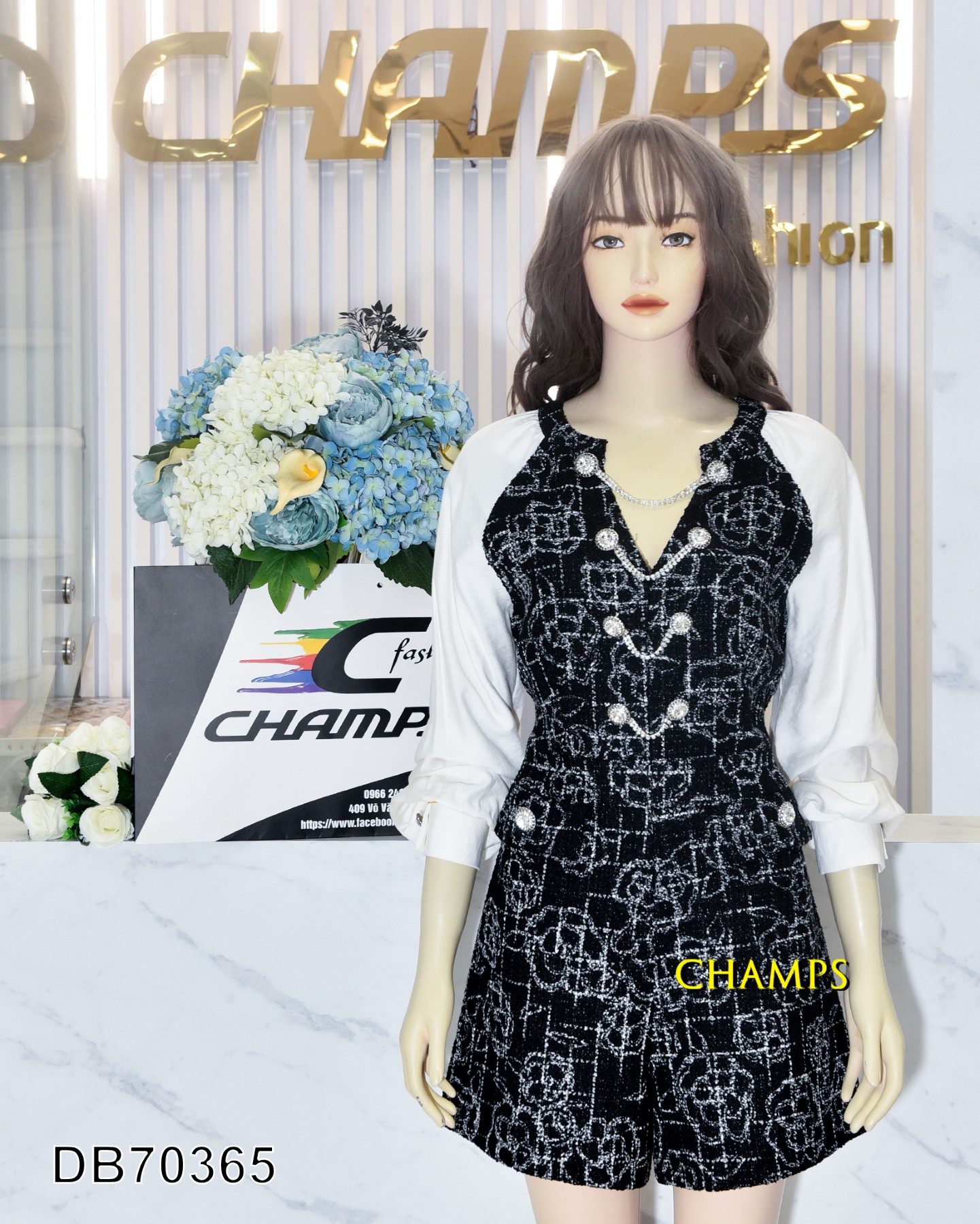 BỘ BAY BỐ ĐEN CHANEL 70365