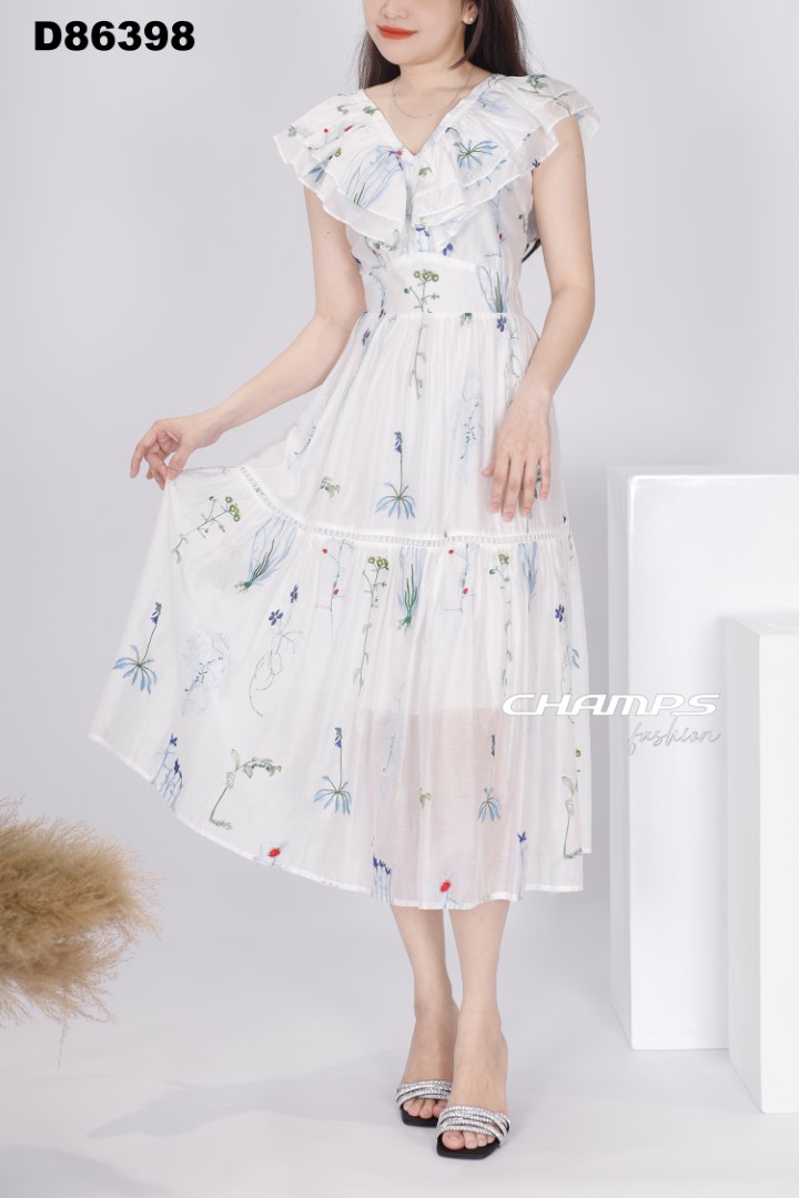 ĐẦM XÔ TRẮNG THÊU 86398