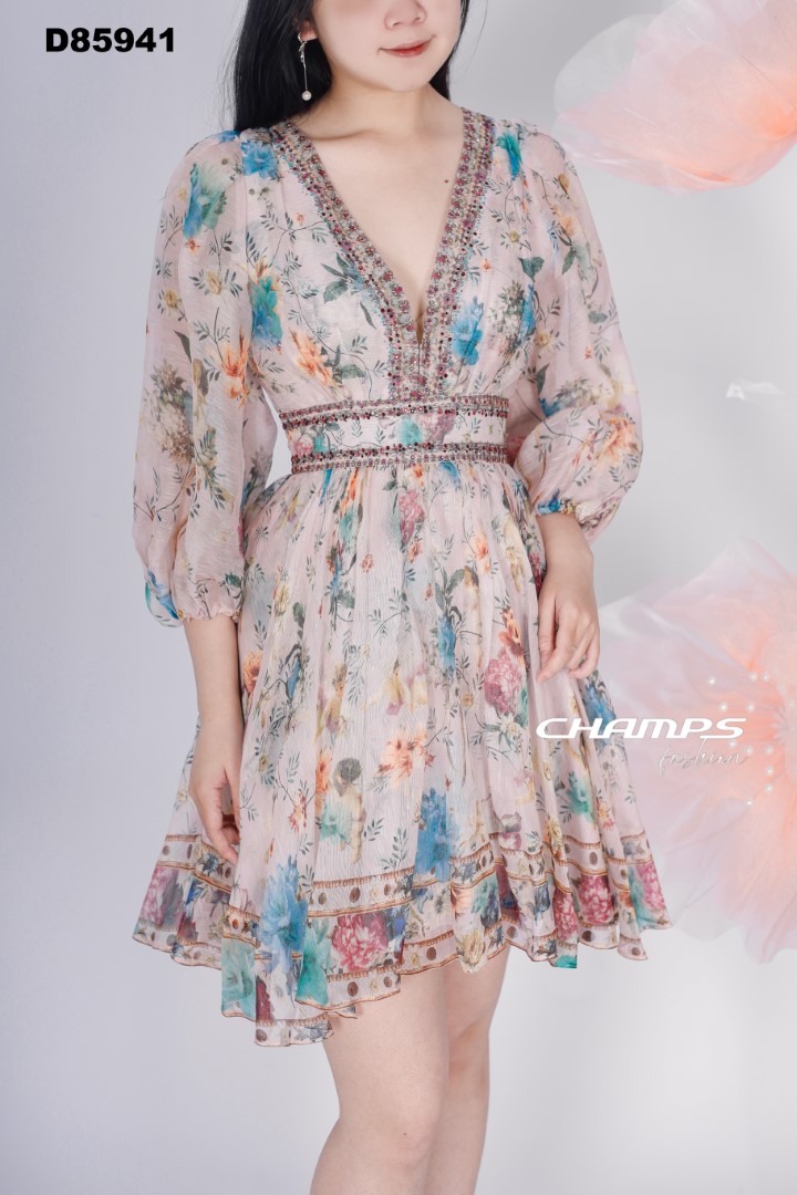 ĐẦM TÍM HOA CAMILA 85941