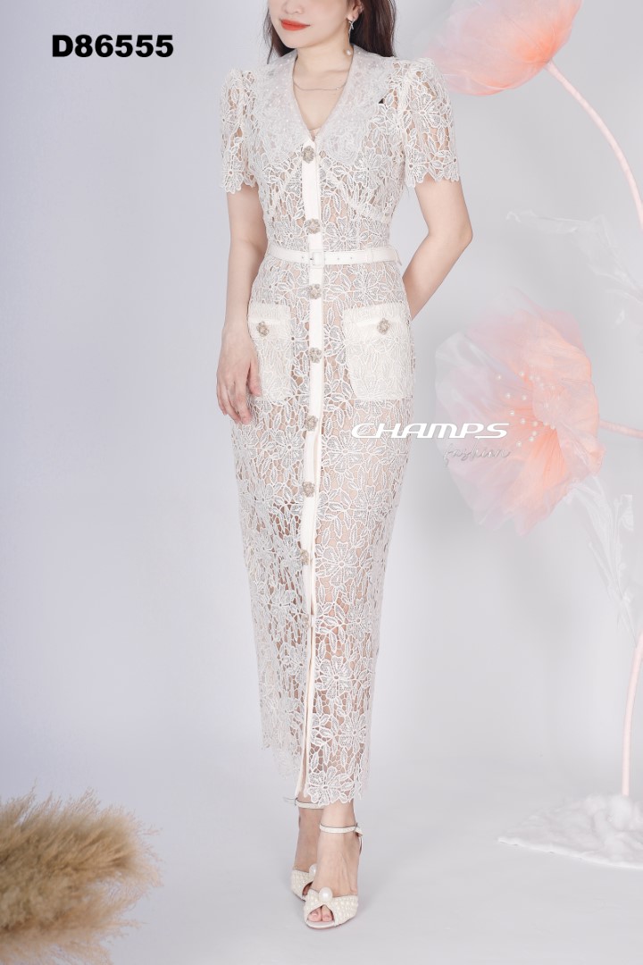 ĐẦM REN KEM LÓT DN 86555