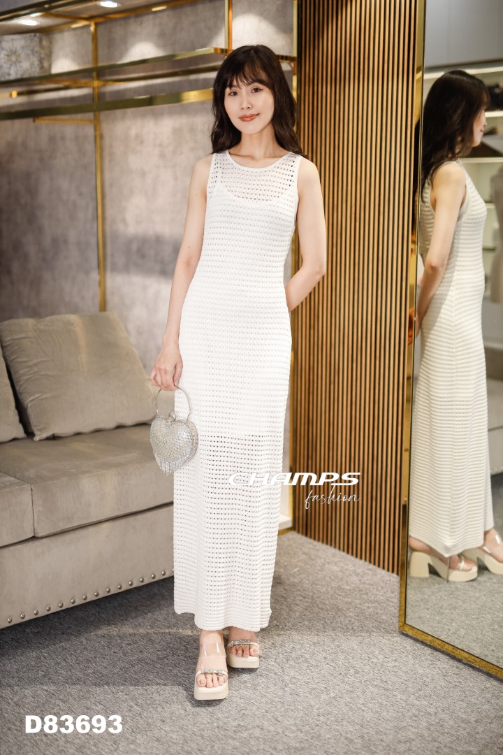 ĐẦM LEN TRẮNG DÀI 83693