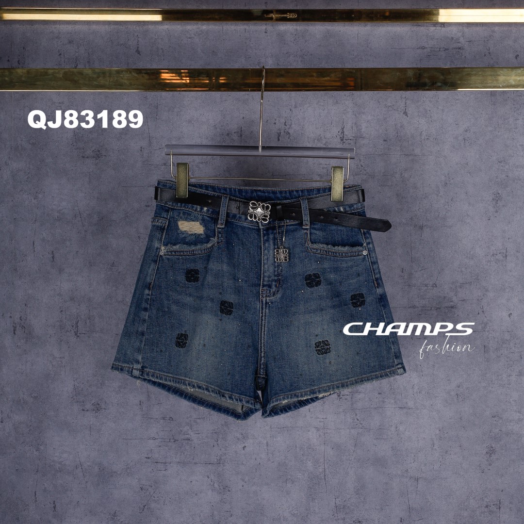 QUẦN JEAN SHORT ĐÍNH CƯỜM LOWE 83189