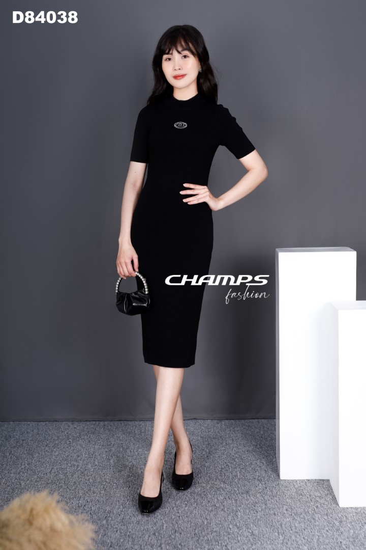 ĐẦM LEN ĐEN ÔM DÀI 84038