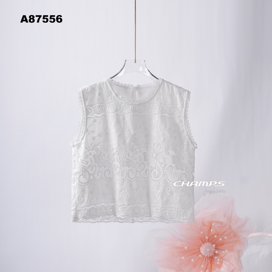 ÁO REN TRẮNG 87556