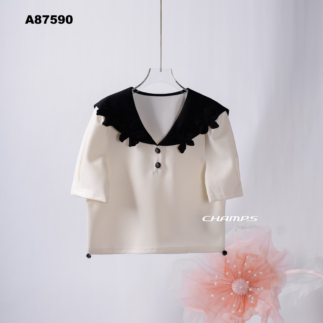 ÁO THUN XỐP CỔ BÈO 87590