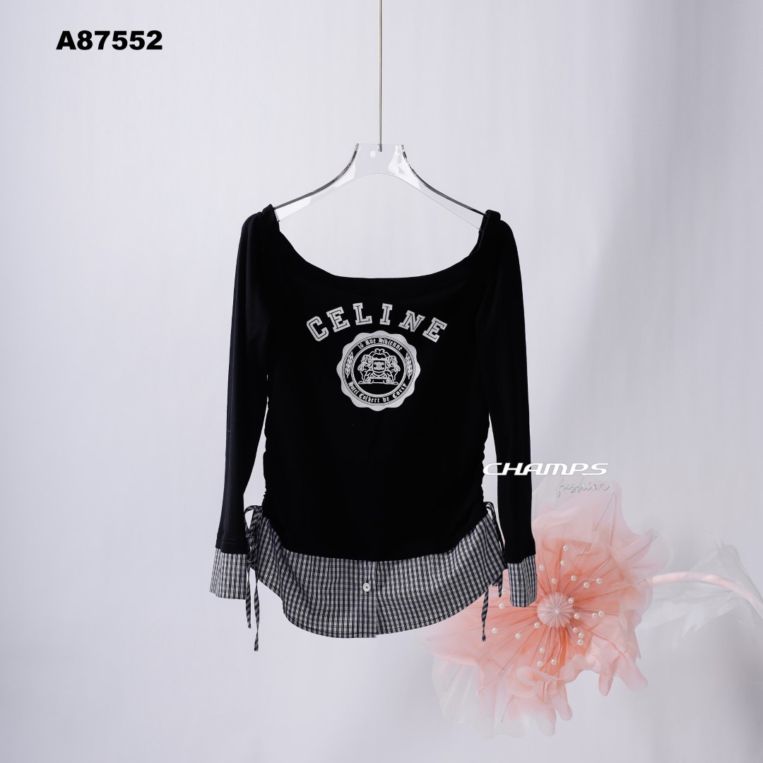 ÁO THUN ĐEN VAI TRỄ 87552