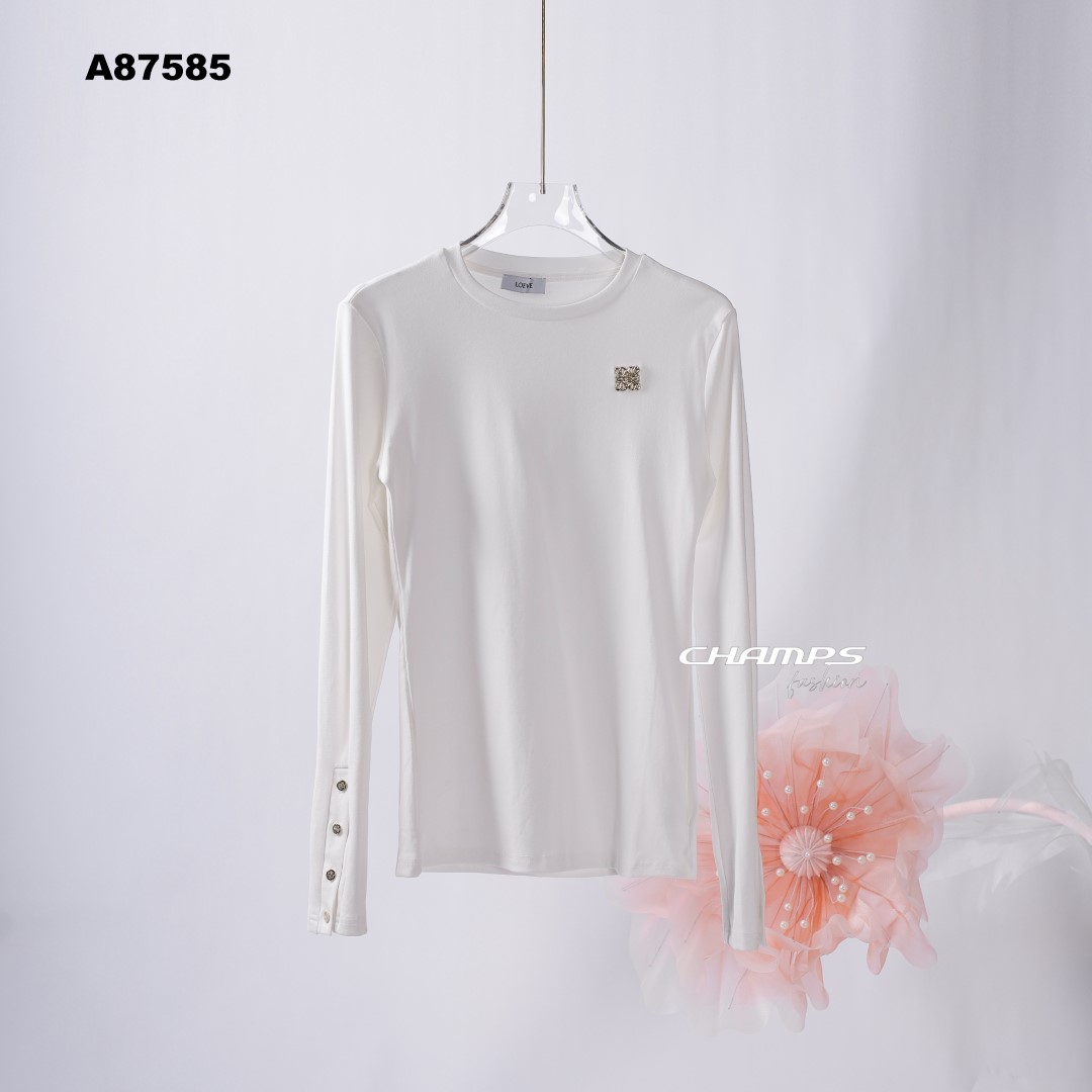 ÁO THUN TRẮNG TAY DÀI 87585