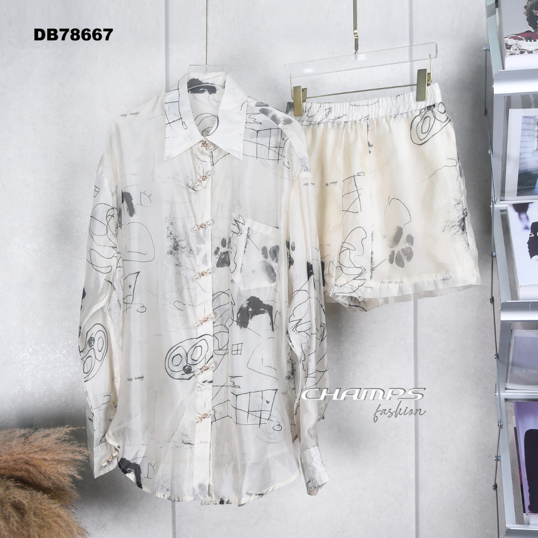 BỘ SHORT TƠ KEM 78667