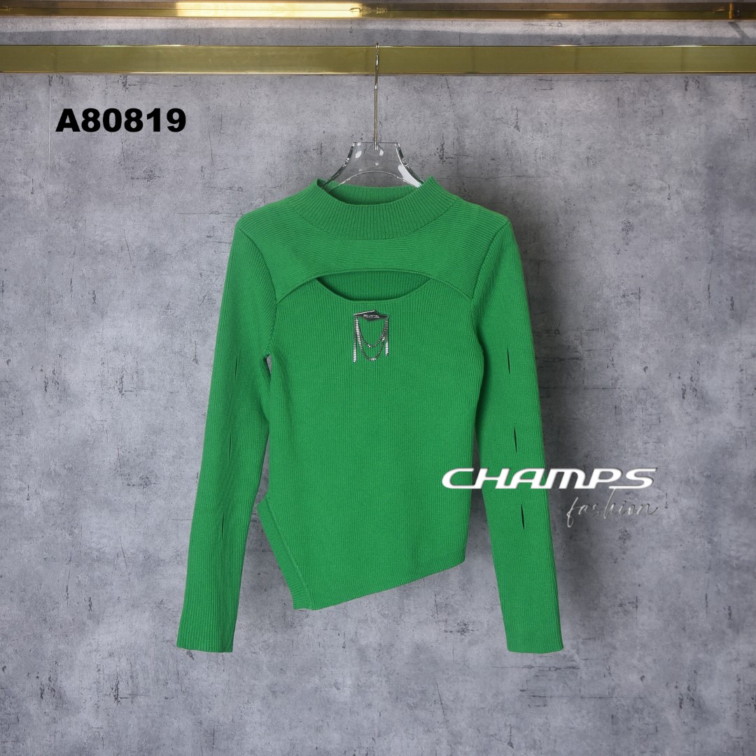 ÁO LEN XANH LÁ TAY DÀI 80819