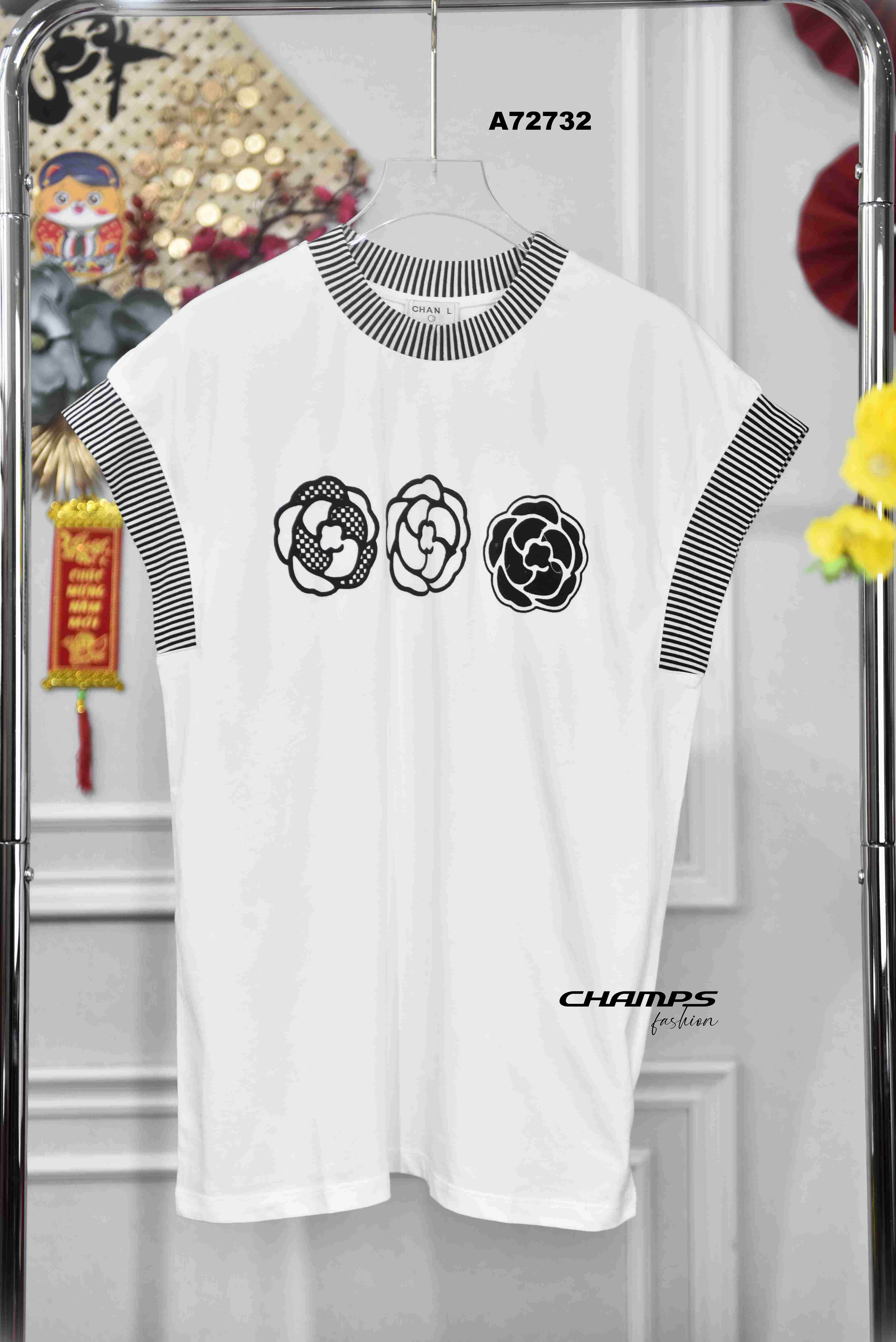 ÁO THUN CHANEL TRẮNG 72732