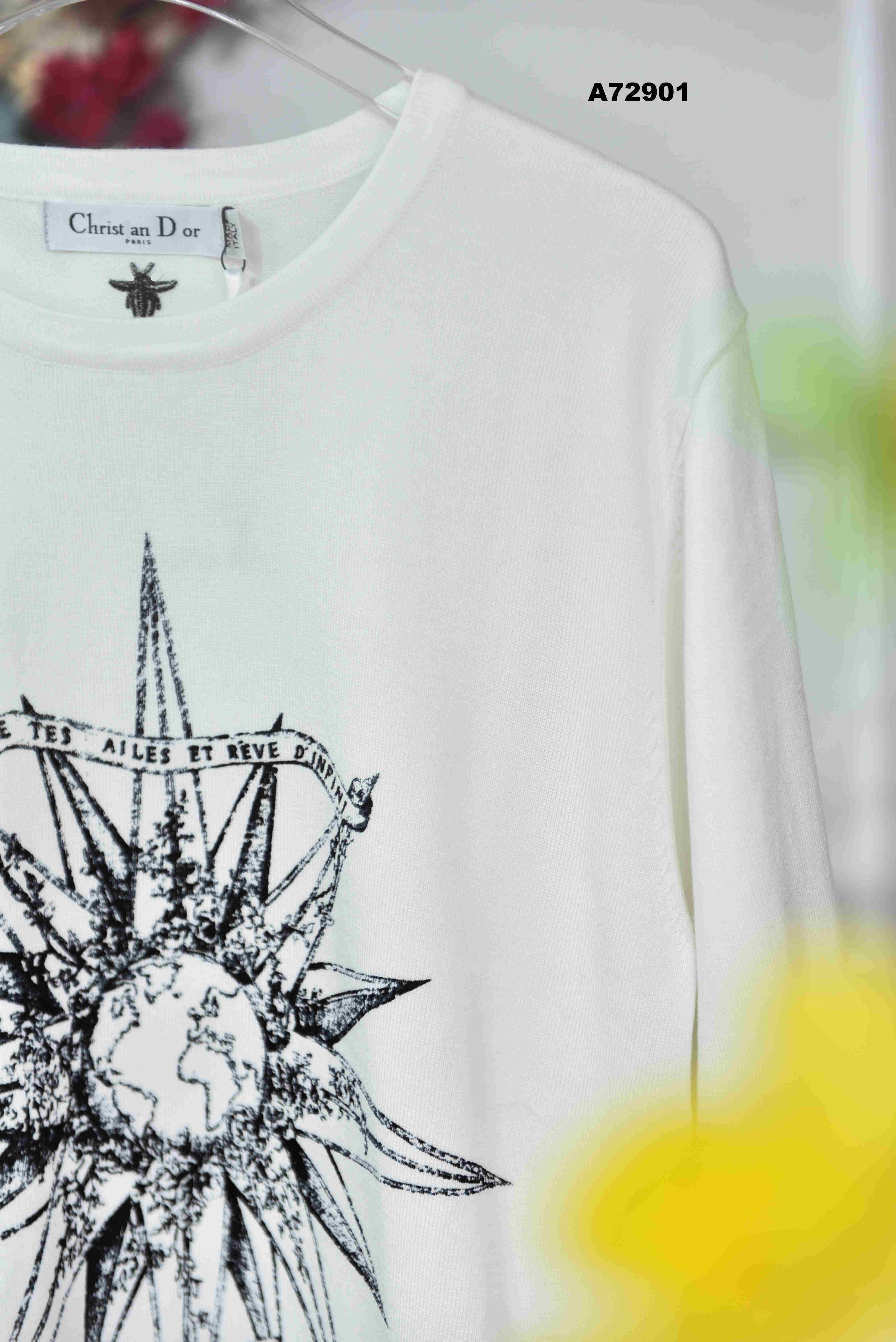 ÁO LEN TRẮNG DIOR ĐEN 72901