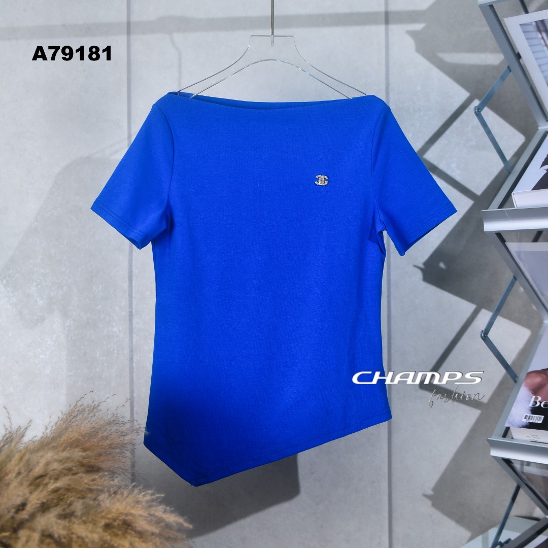 ÁO THUN XANH CỔ BẸT 78181