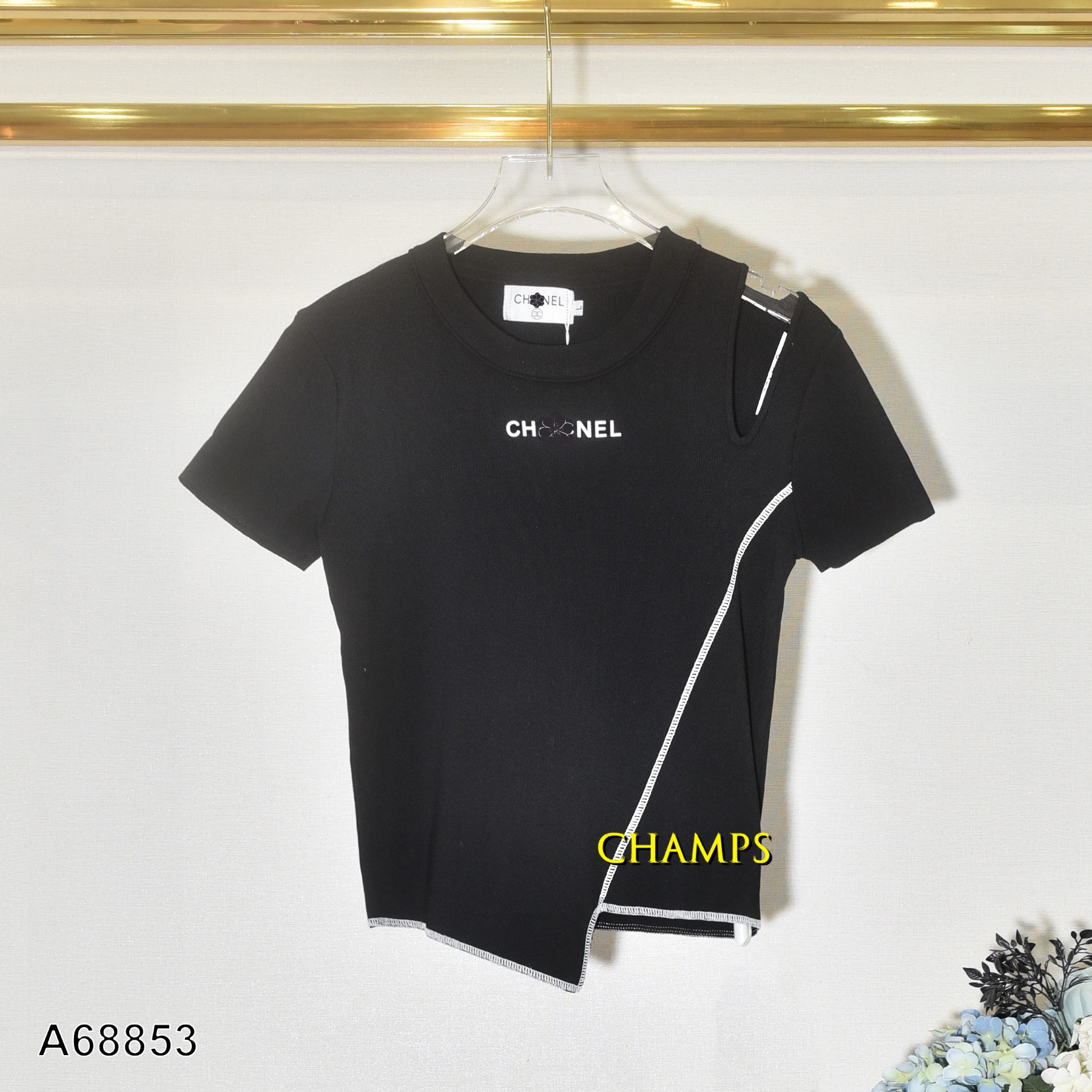 ÁO ĐEN THUN GÂN CHANEL 68853