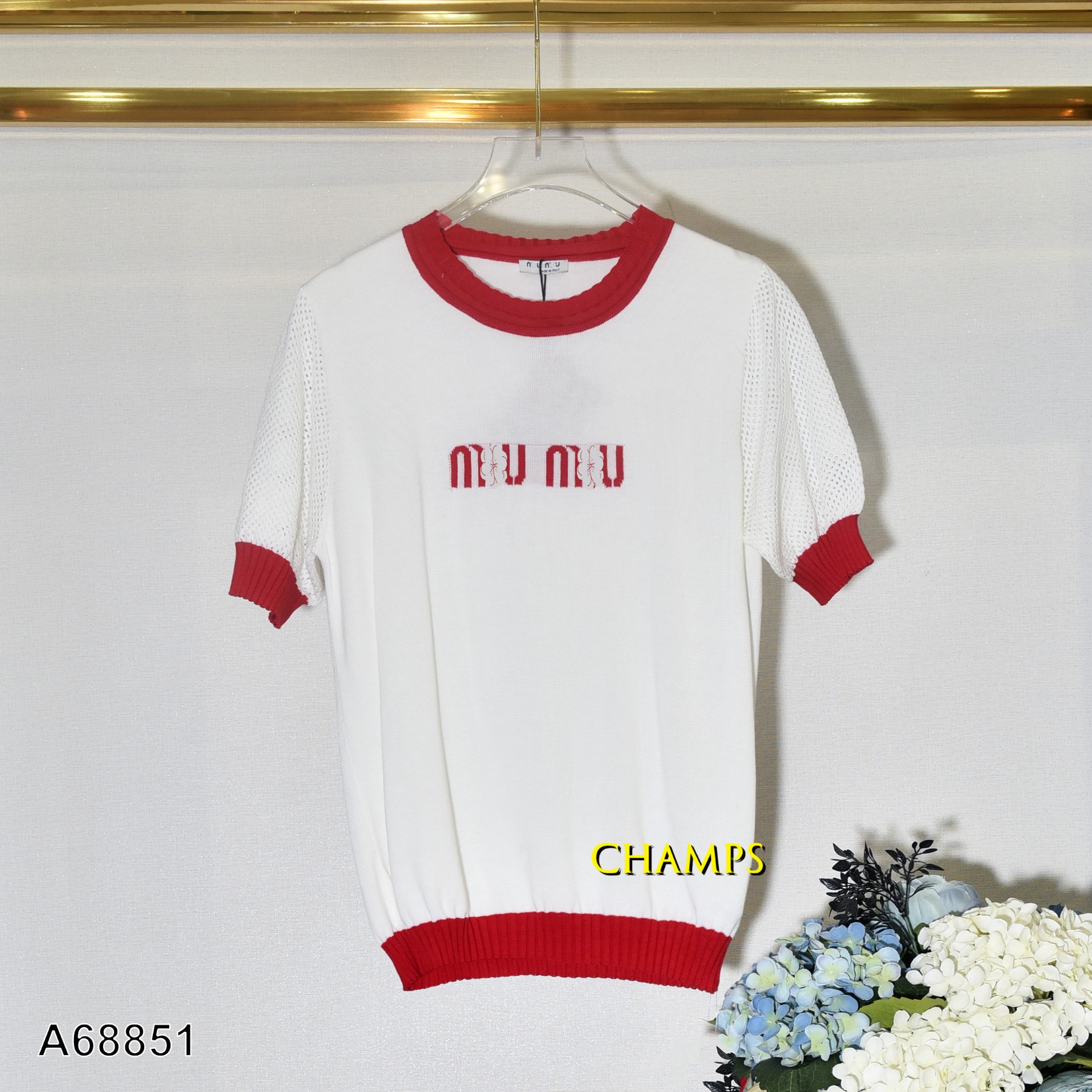 ÁO LEN TRẮNG MIUMIU 68851