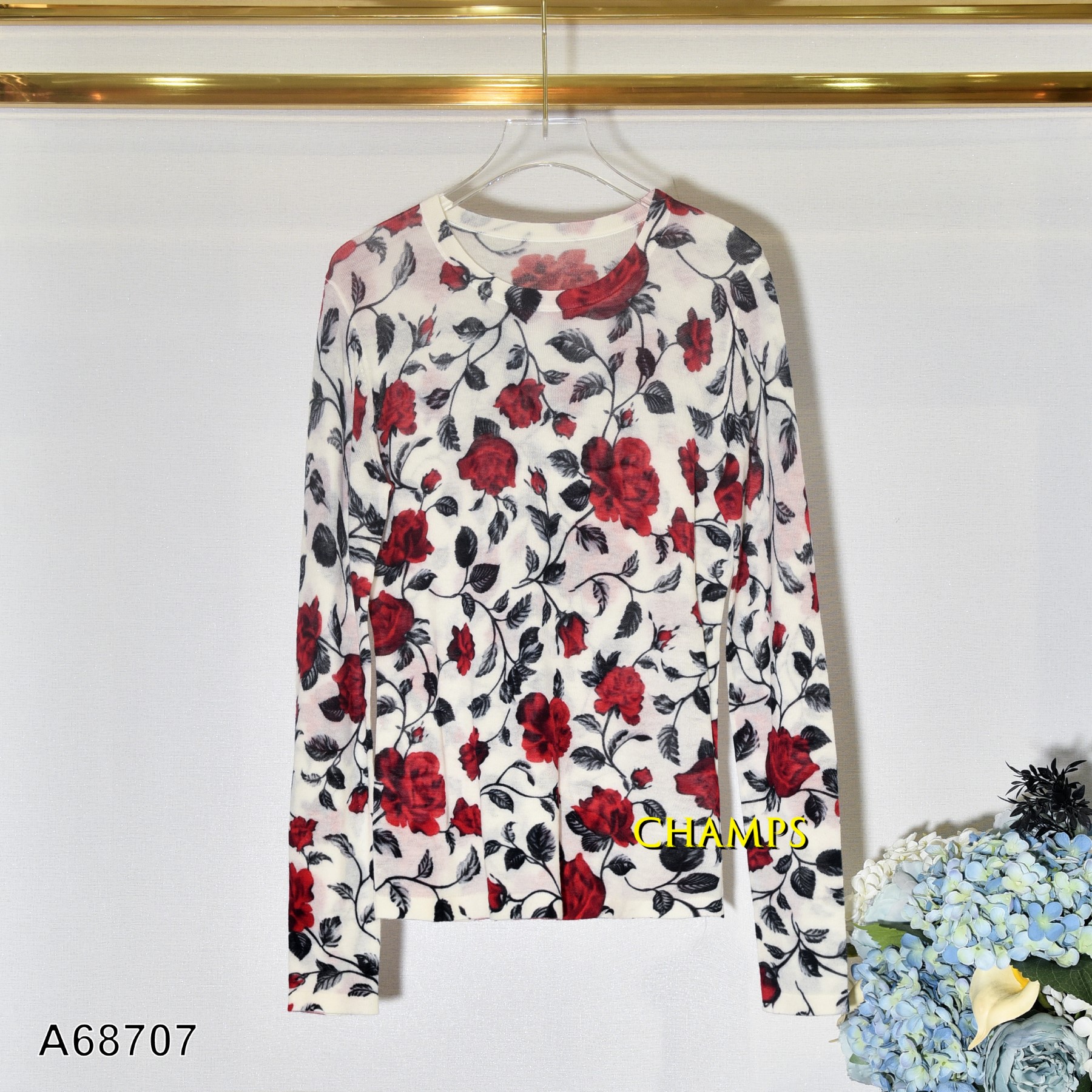 ÁO THUN HOA HỒNG ĐỎ TAY DÀI 68707