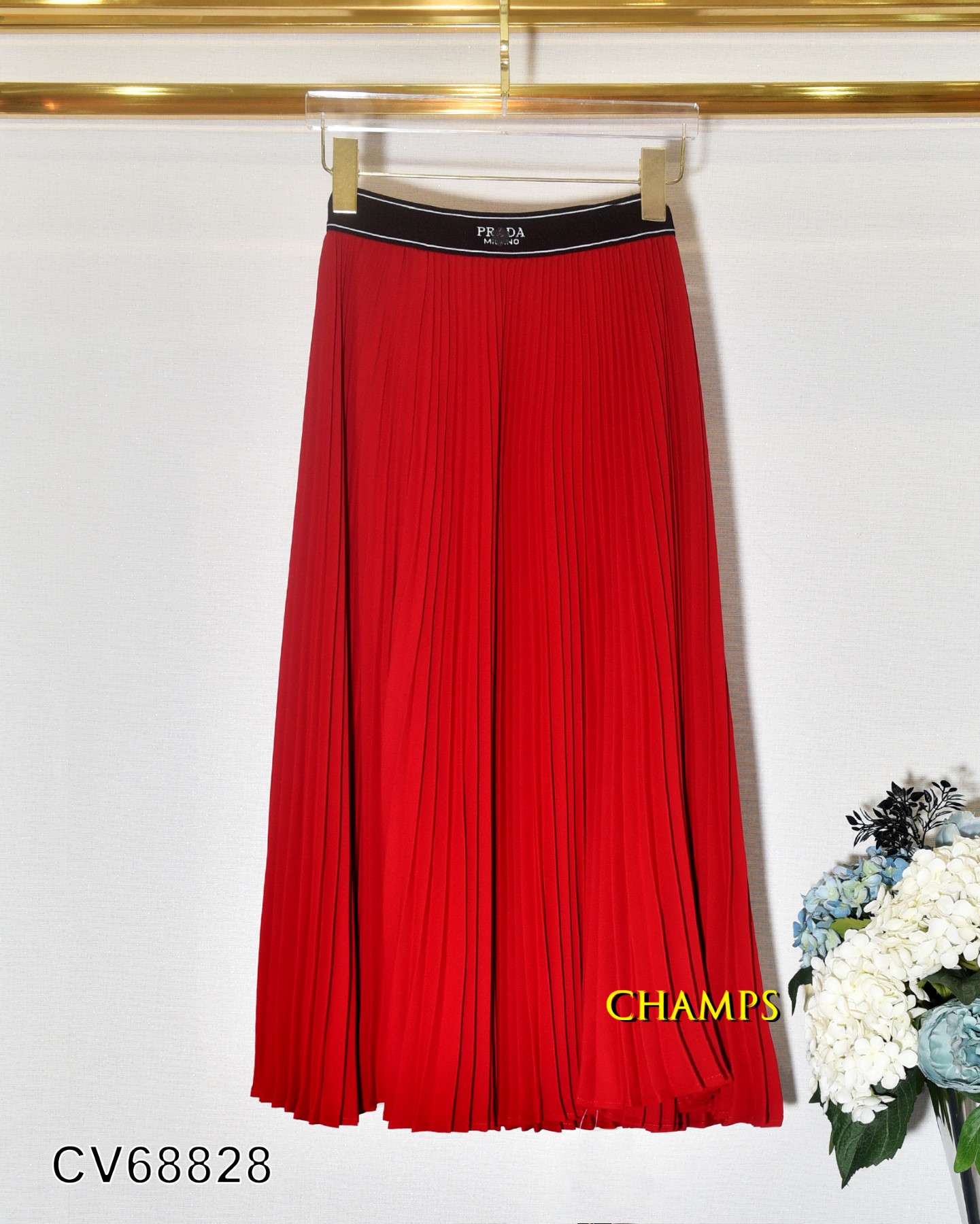 CHÂN VÁY ĐỎ PRADA 68828