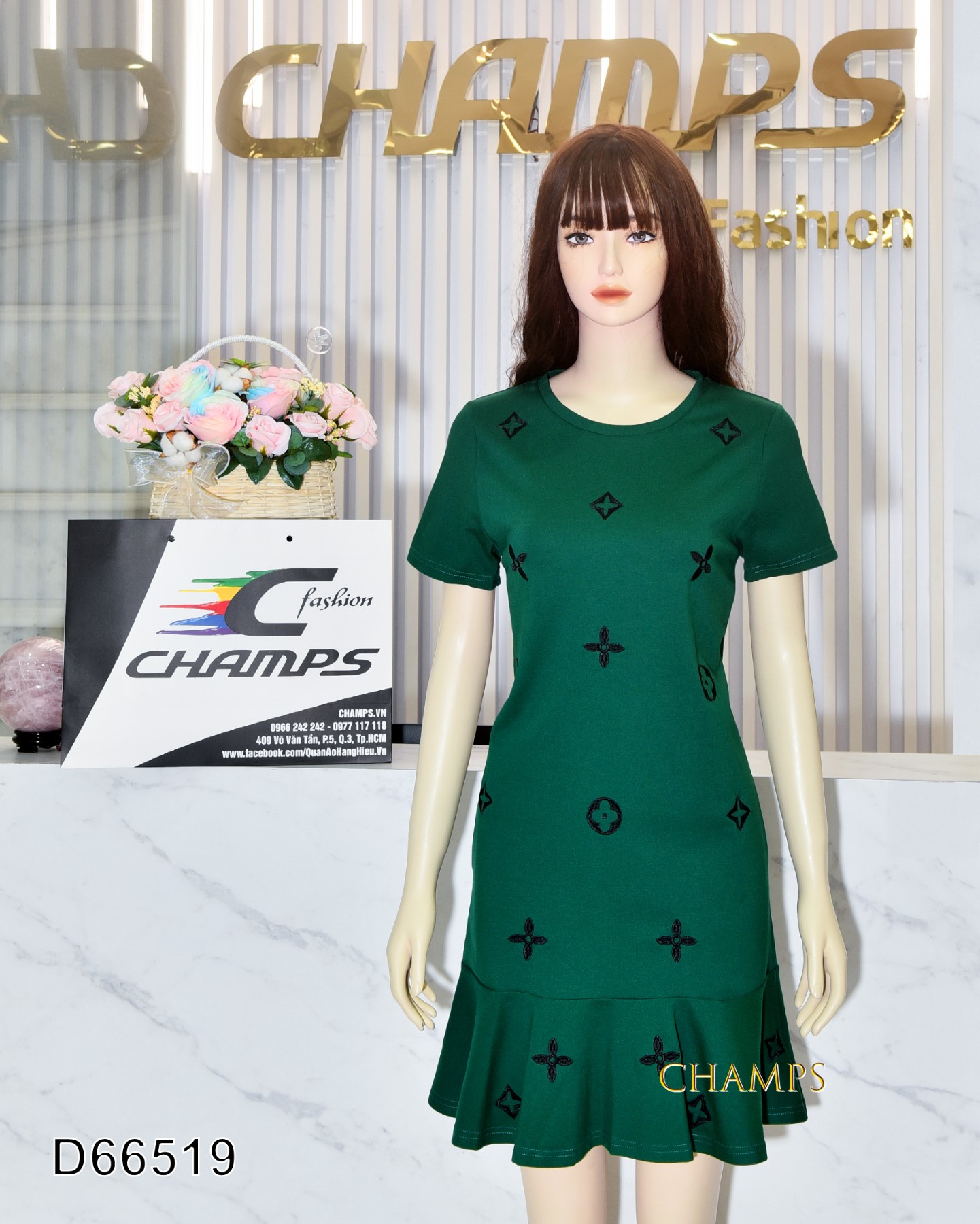 ĐẦM THUN XANH LV BÈO 66519