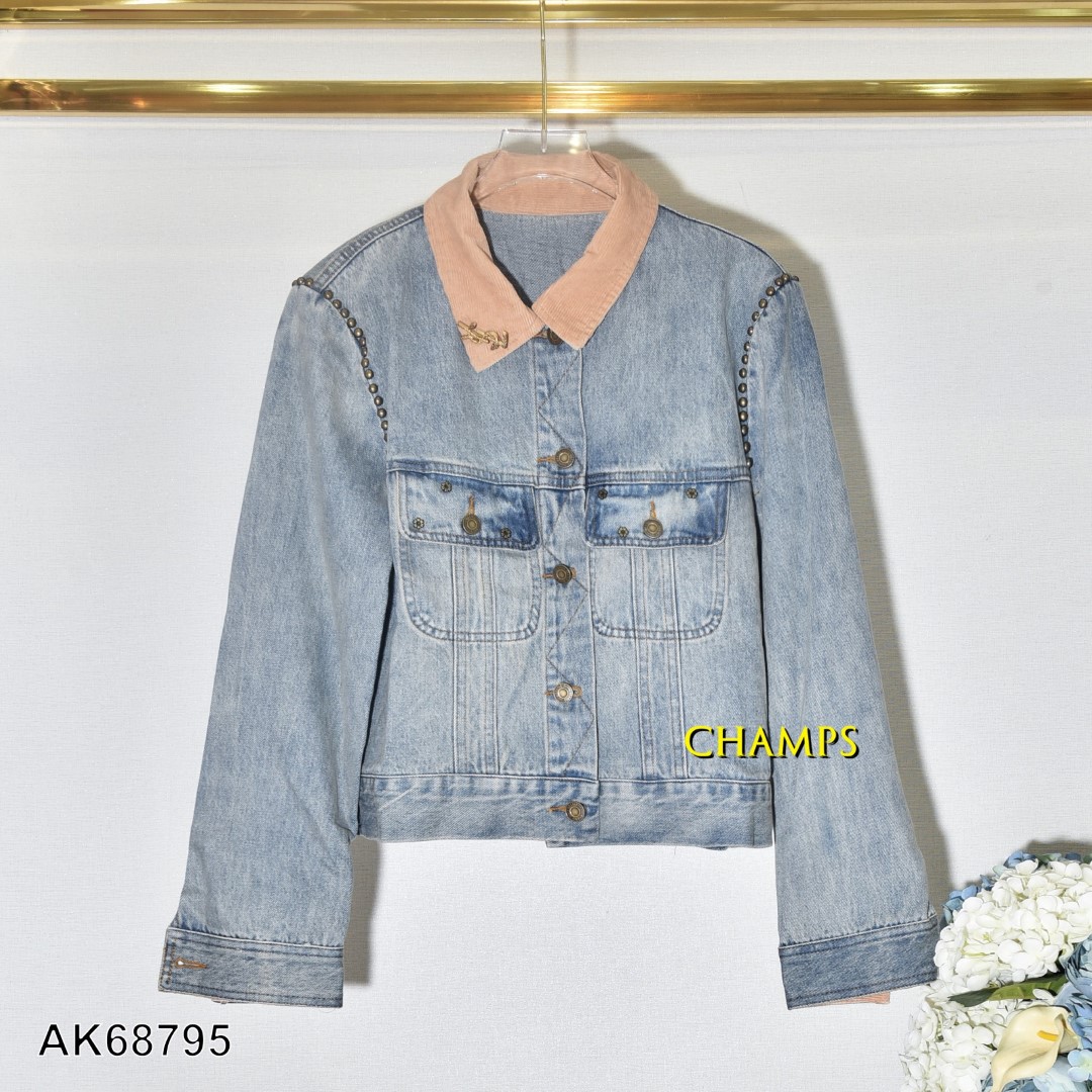 ÁO KHOÁC JEAN YSL PHỐI NÂU 68795
