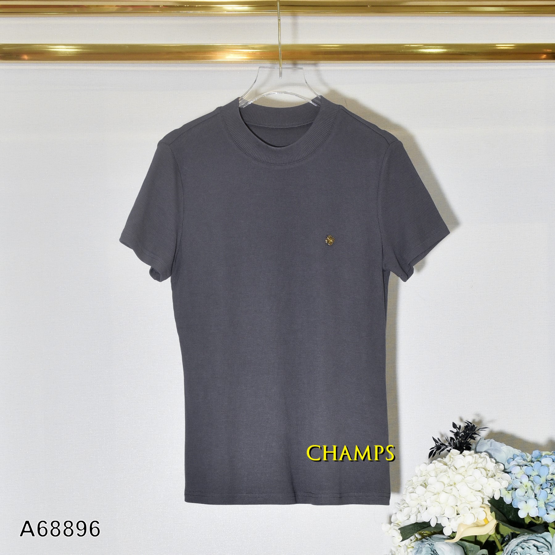ÁO THUN GÂN XÁM 68896