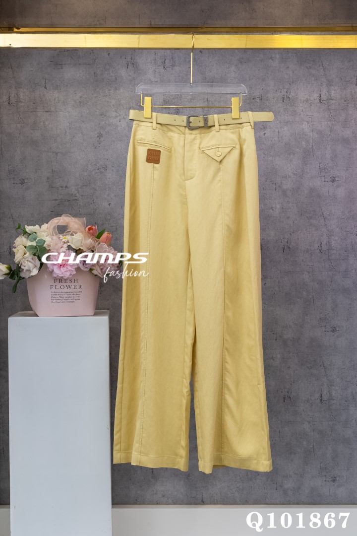 QUẦN LENIN VÀNG MIUMIU DN 101867
