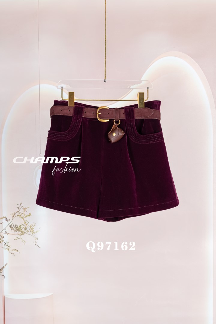 QUẦN SHORT NHUNG TÍM DN 97162