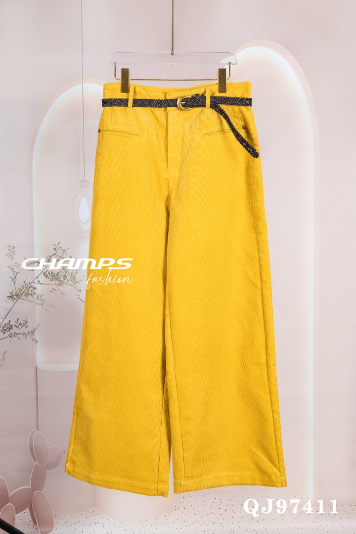 QUẦN SUÔN NHUNG VÀNG DN 97411