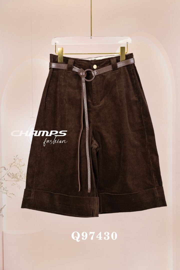 QUẦN LỬNG NHUNG NÂU LAI LẬT DN 97430