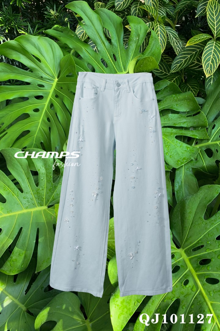 QUÂN JEAN SUÔN XANH NƠ 101127