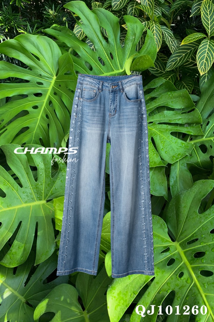 QUẦN JEAN SUÔN THÊU BÊN 101260