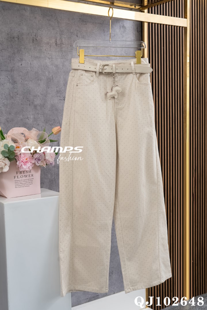 QUẦN JEAN SUÔN KEM BI 102648