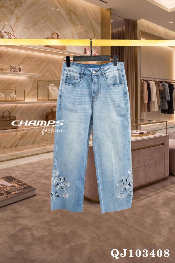QUẦN JEAN 90FLAI HOA 103408