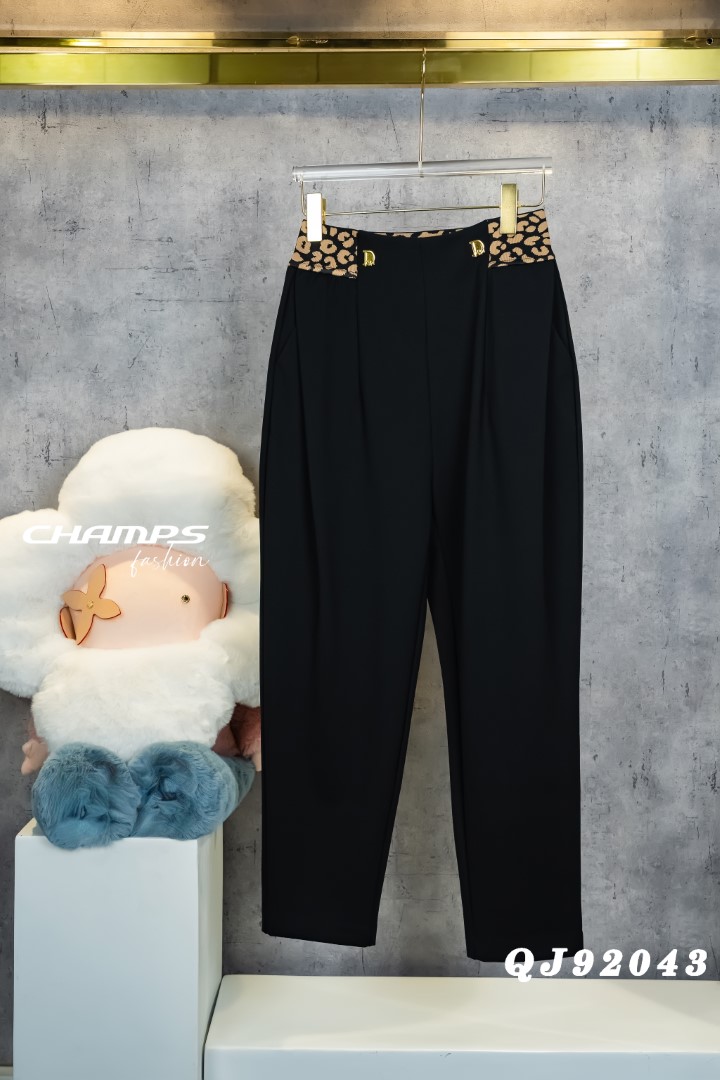 QUẦN THUN ĐEN BETGHI LƯNG NÂU 92043