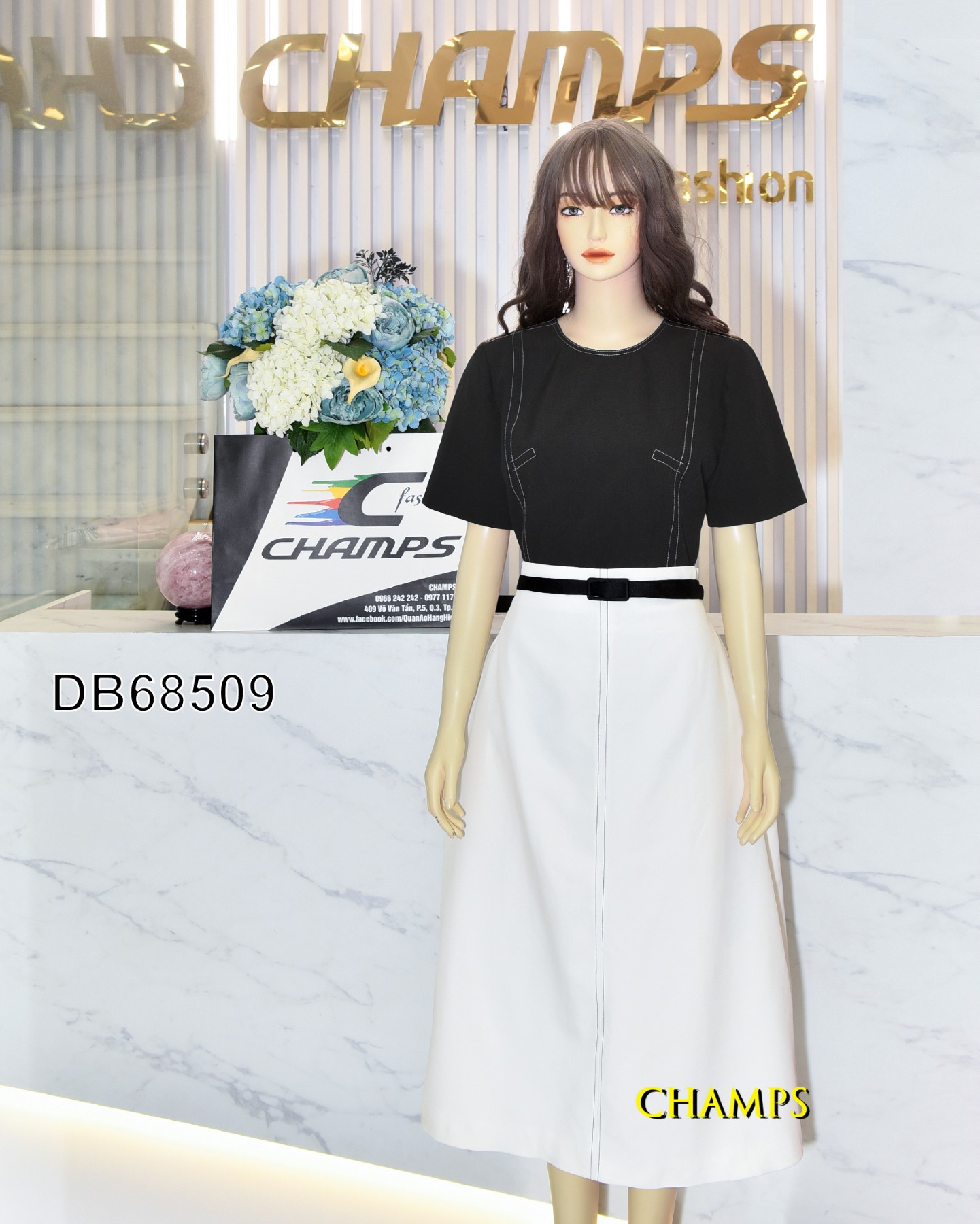 BỘ ÁO ĐEN +CV +DN WHITE 68509