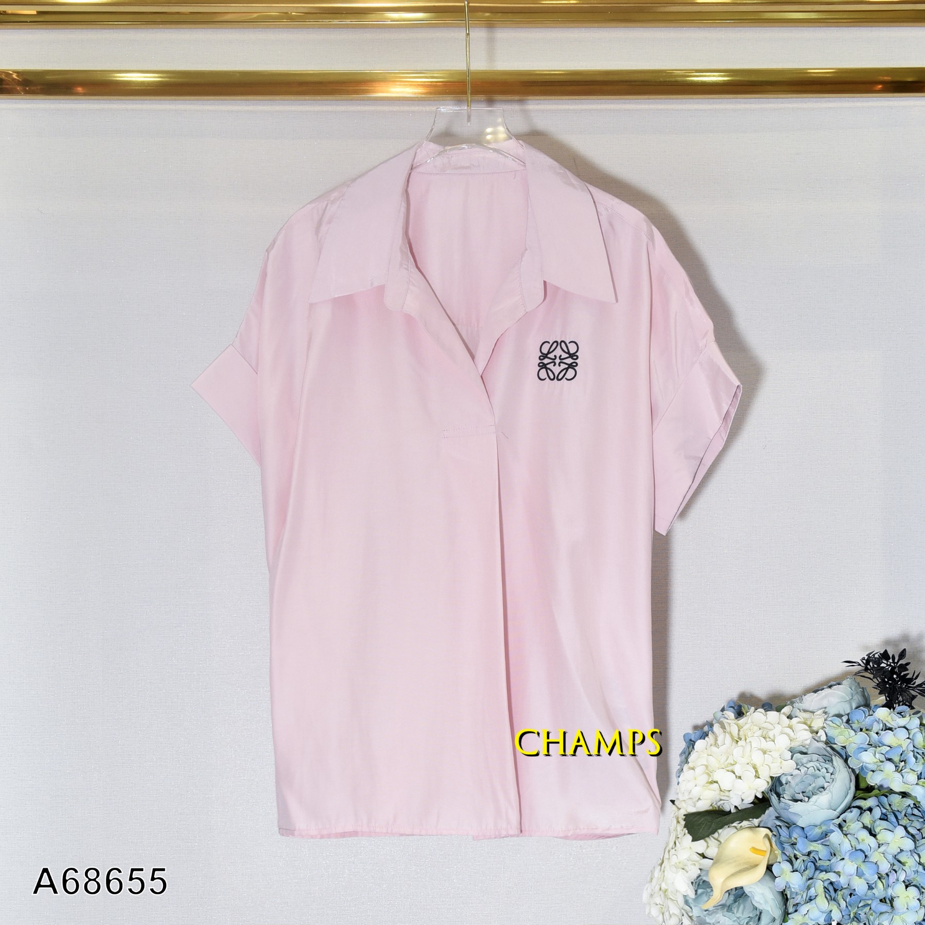 ÁO SƠ MI HỒNG TAY BẺ 68655