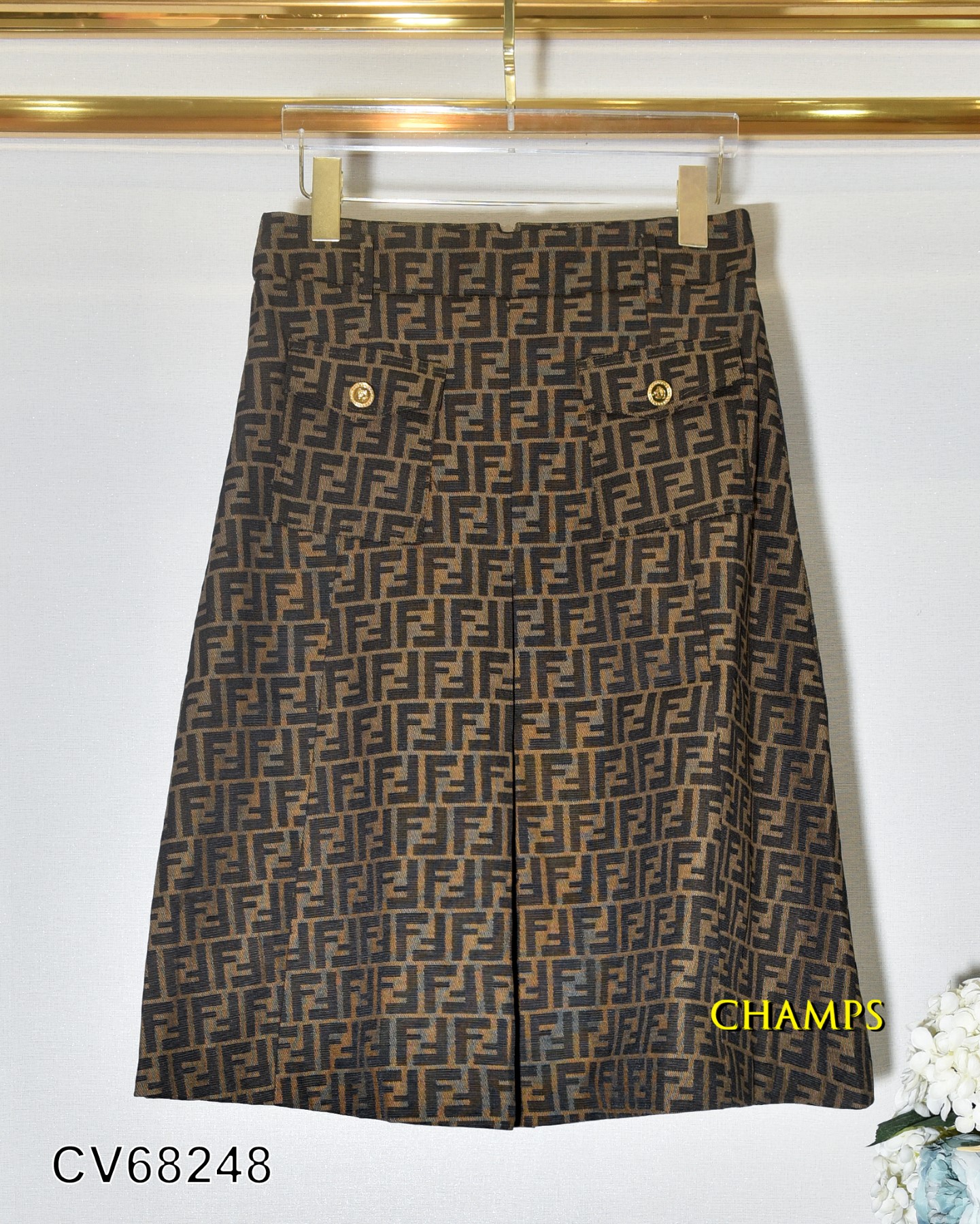 CHÂN VÁY NÂU FENDI +DN 68248