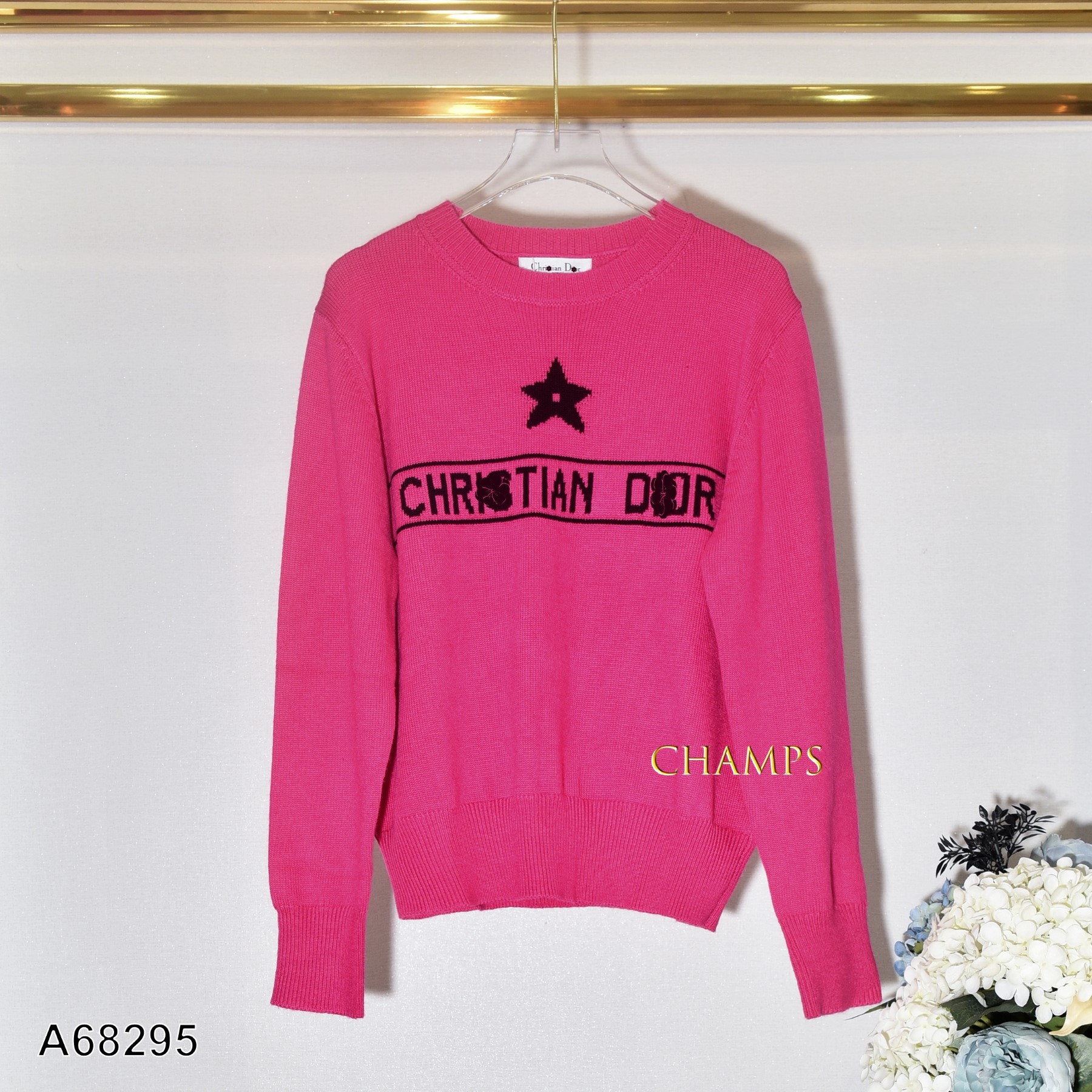 ÁO LEN DIOR HỒNG TAY DÀI 68295