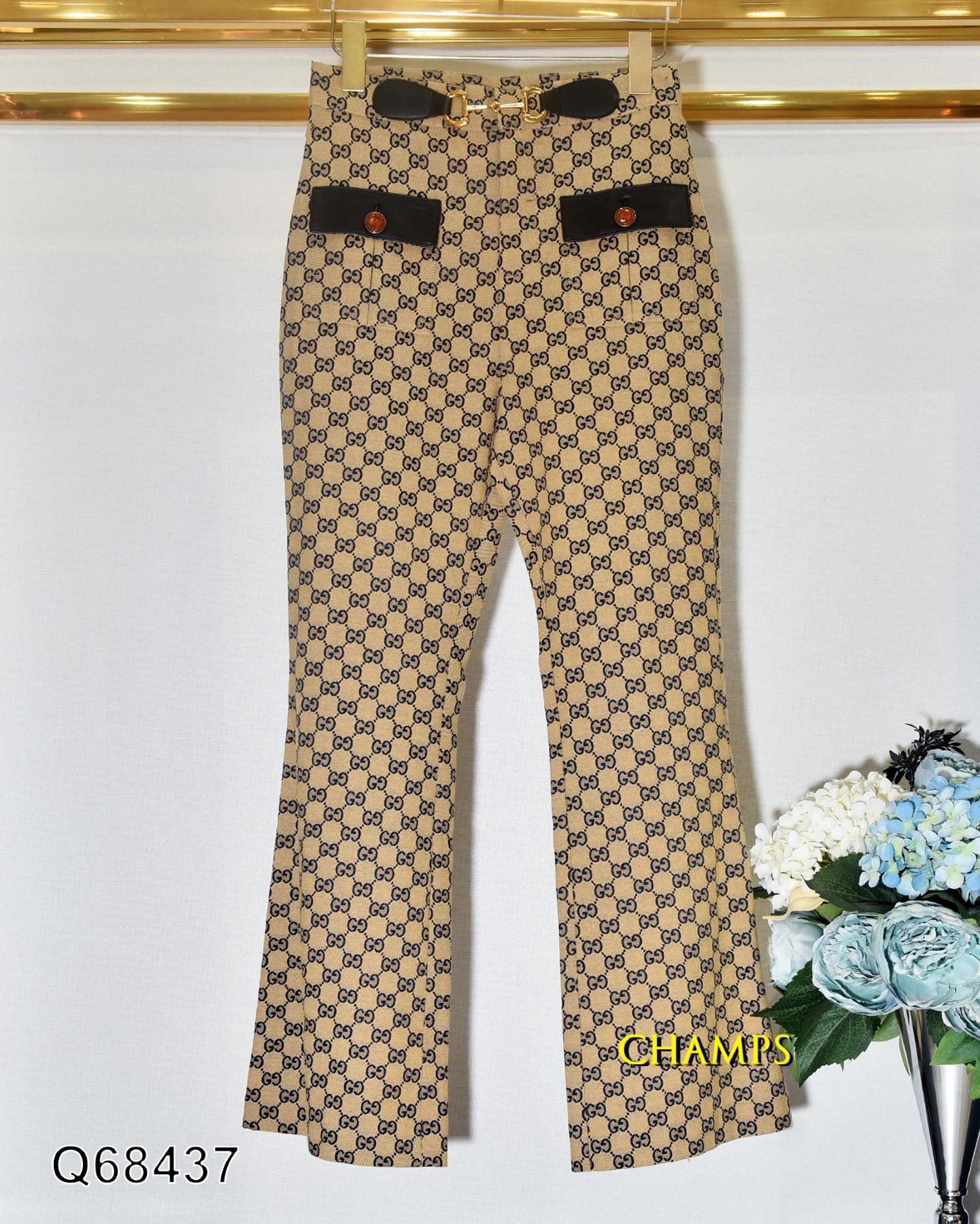QUẦN GUCCI NÂU PHỐI DA NÂU 68437