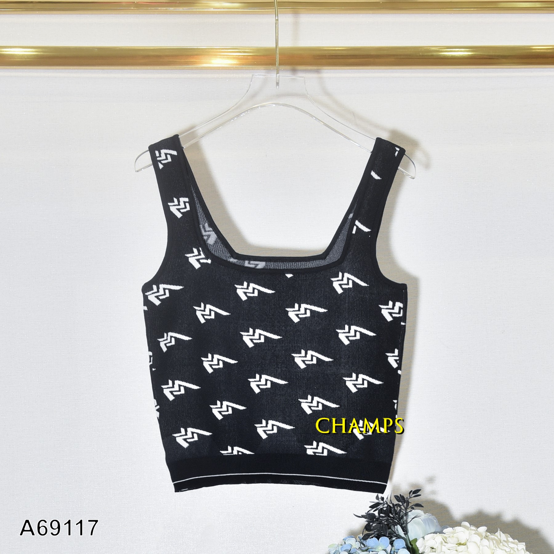 ÁO LEN ĐEN HOA TIẾT 69117