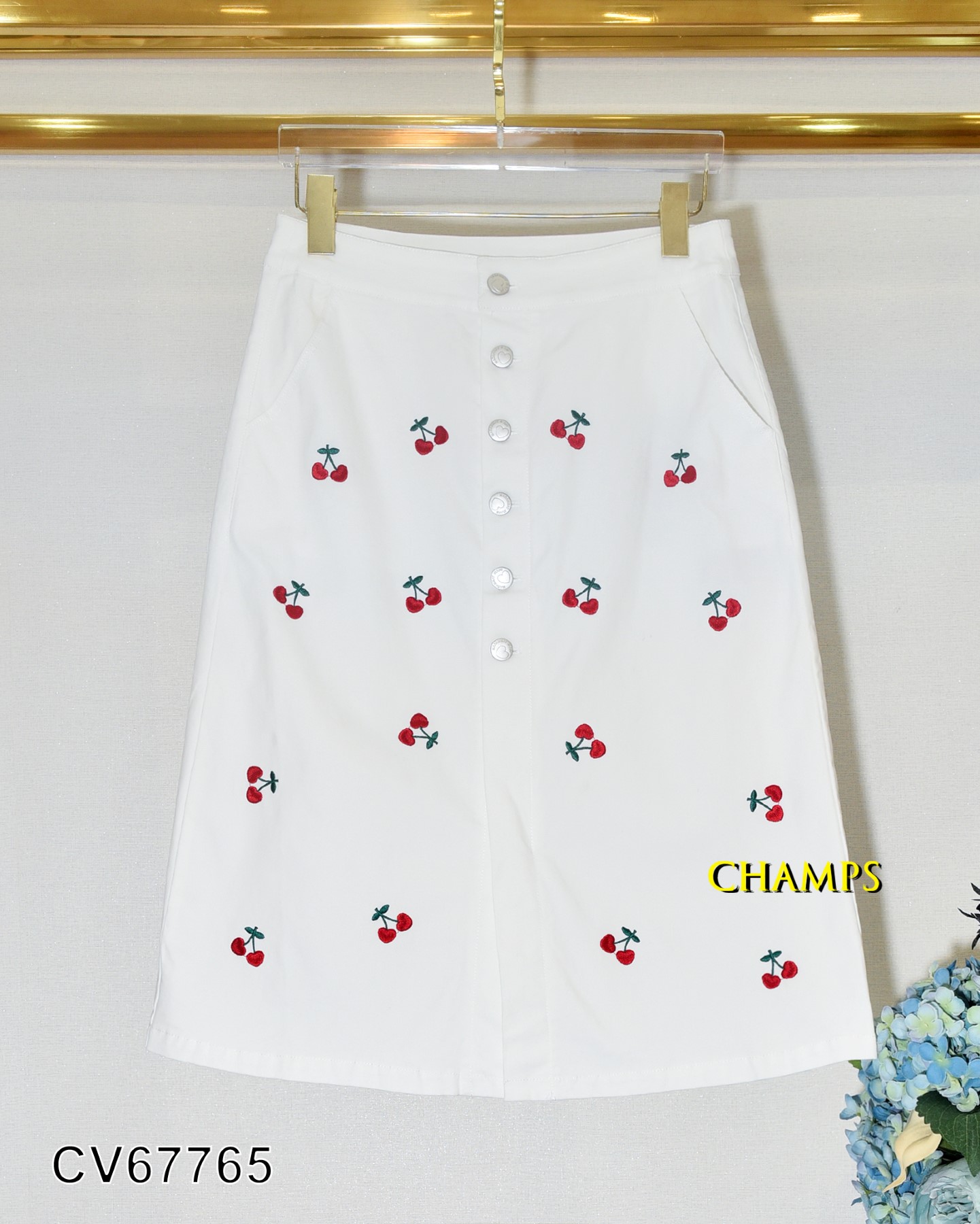 CHÂN VÁY JEAN DISUI TRẮNG DÀI CHERRY 67765