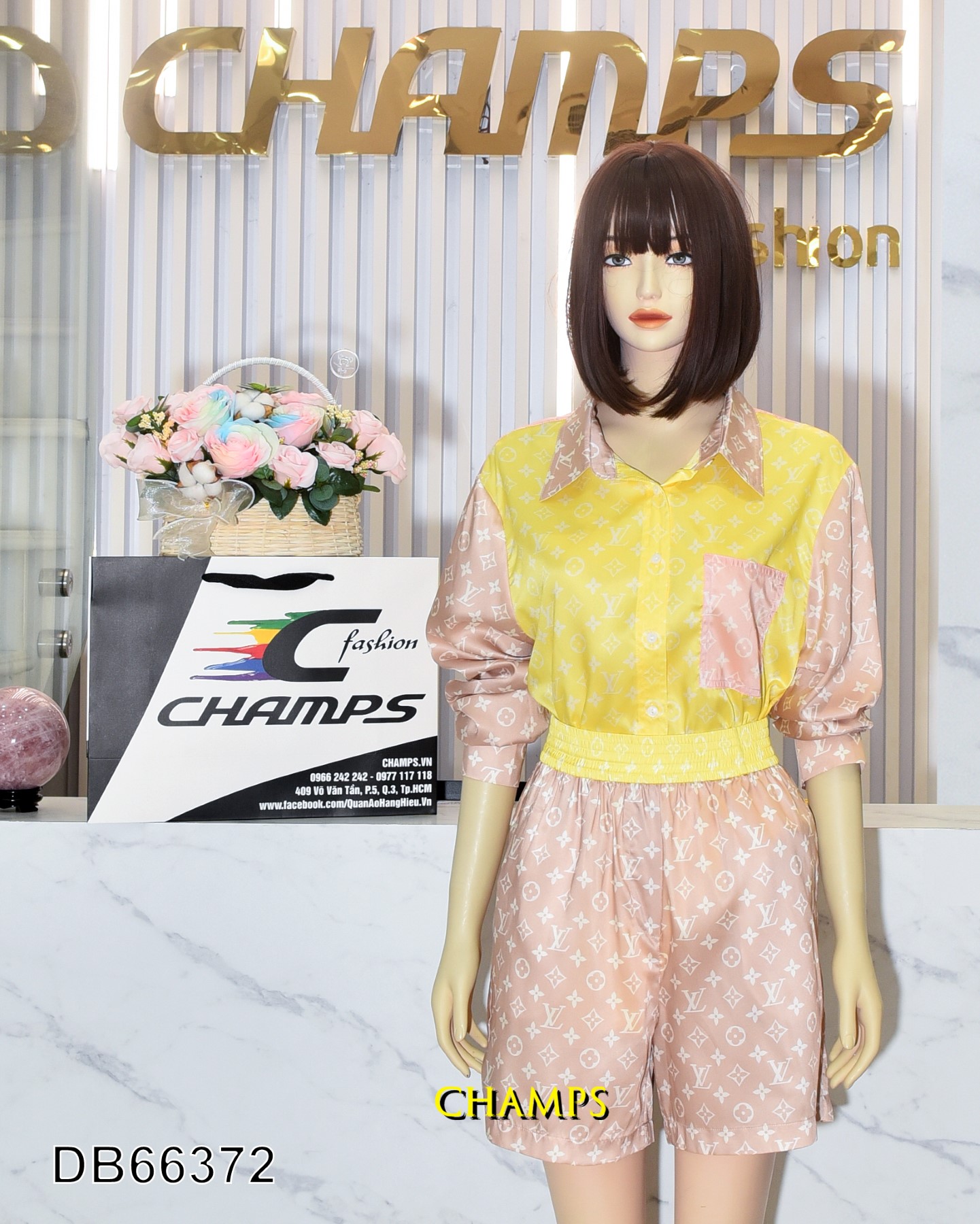 BỘ LỤA LV VÀNG 66372