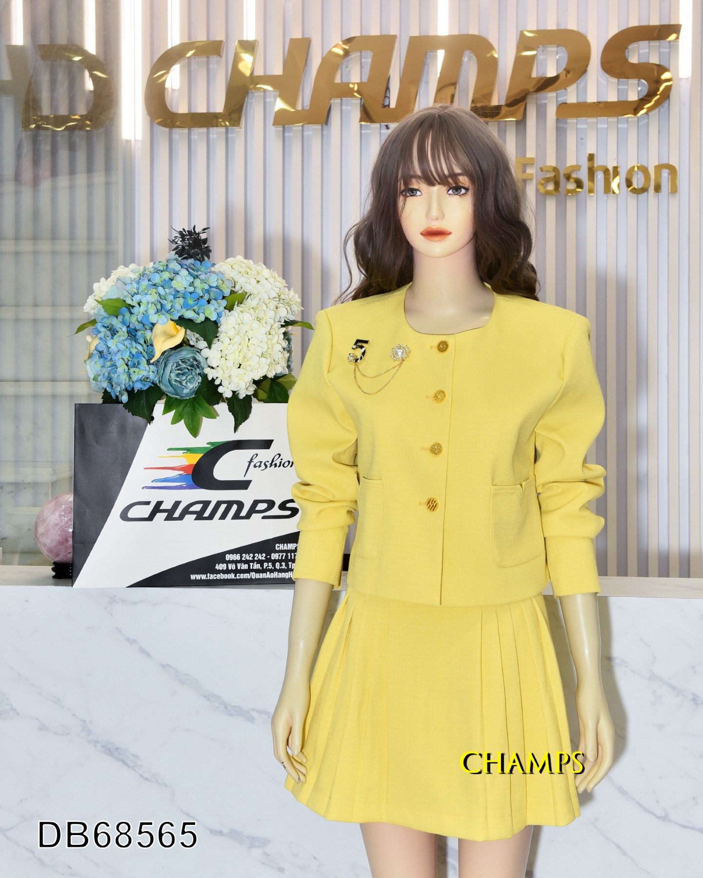 BỘ VÀNG +CV XẾP LY +CÀI CHANEL 68565