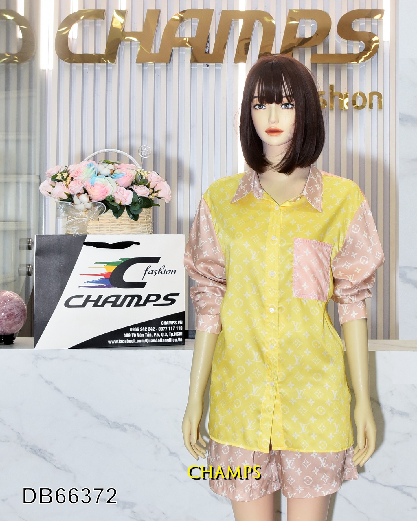 BỘ LỤA LV VÀNG 66372