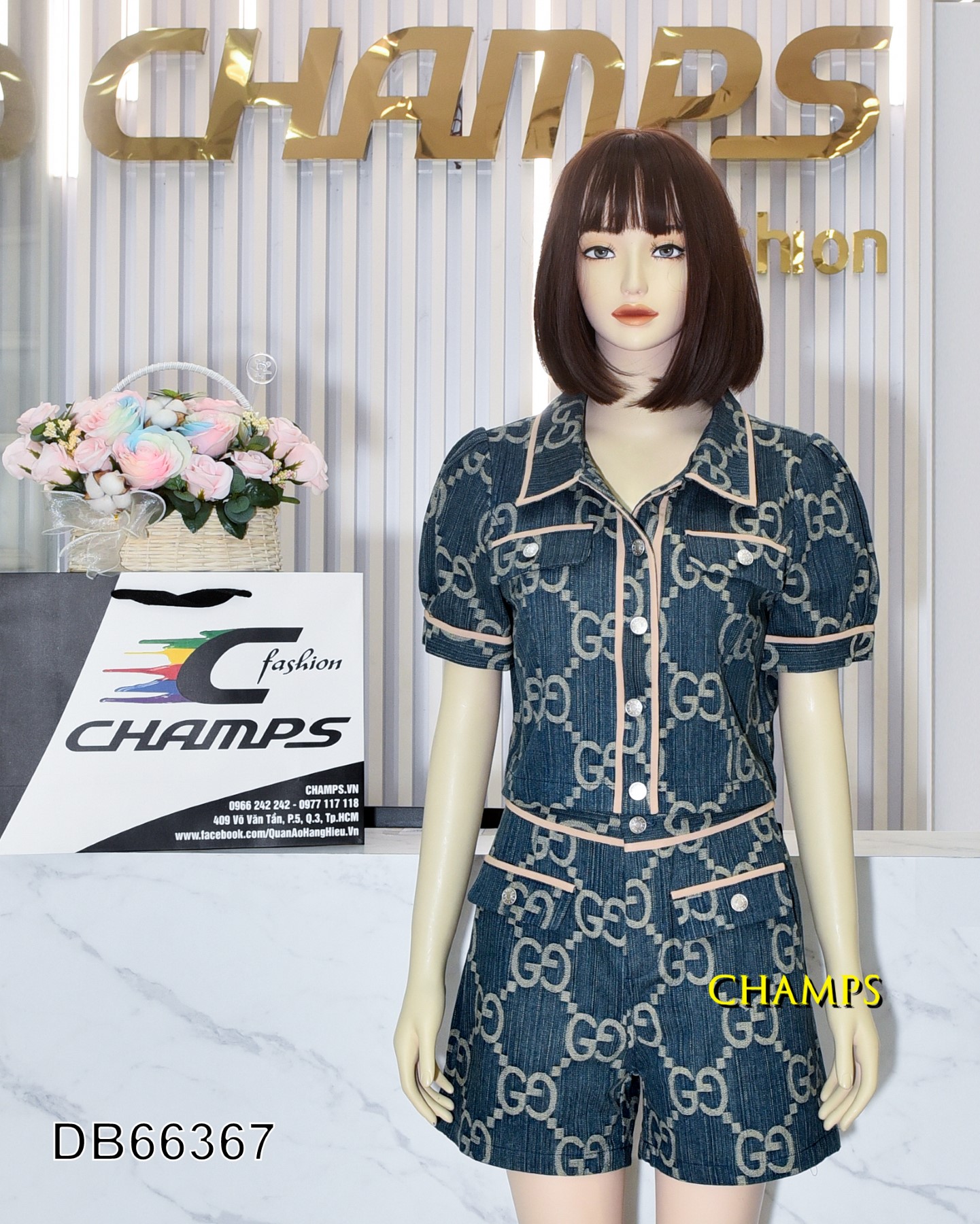 BỘ JEAN GUCCI XANH 66367