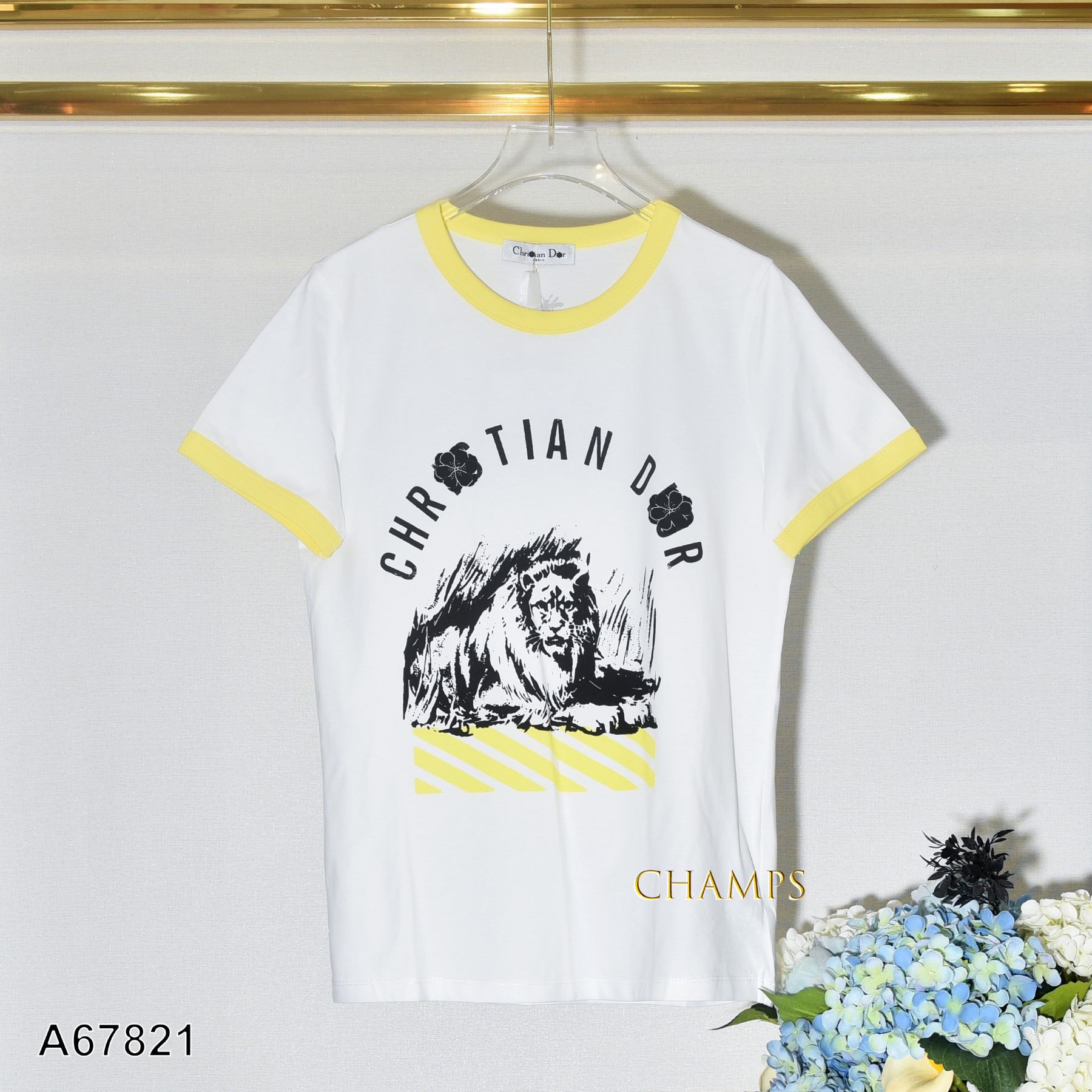 ÁO THUN TRẮNG DIOR VÀNG 67821