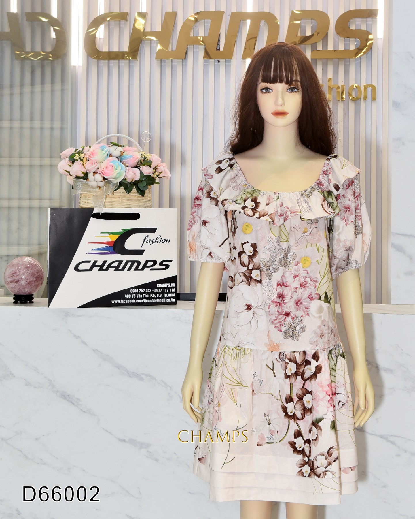 ĐẦM VAI TRỄ HOA BÈO +DN 66002