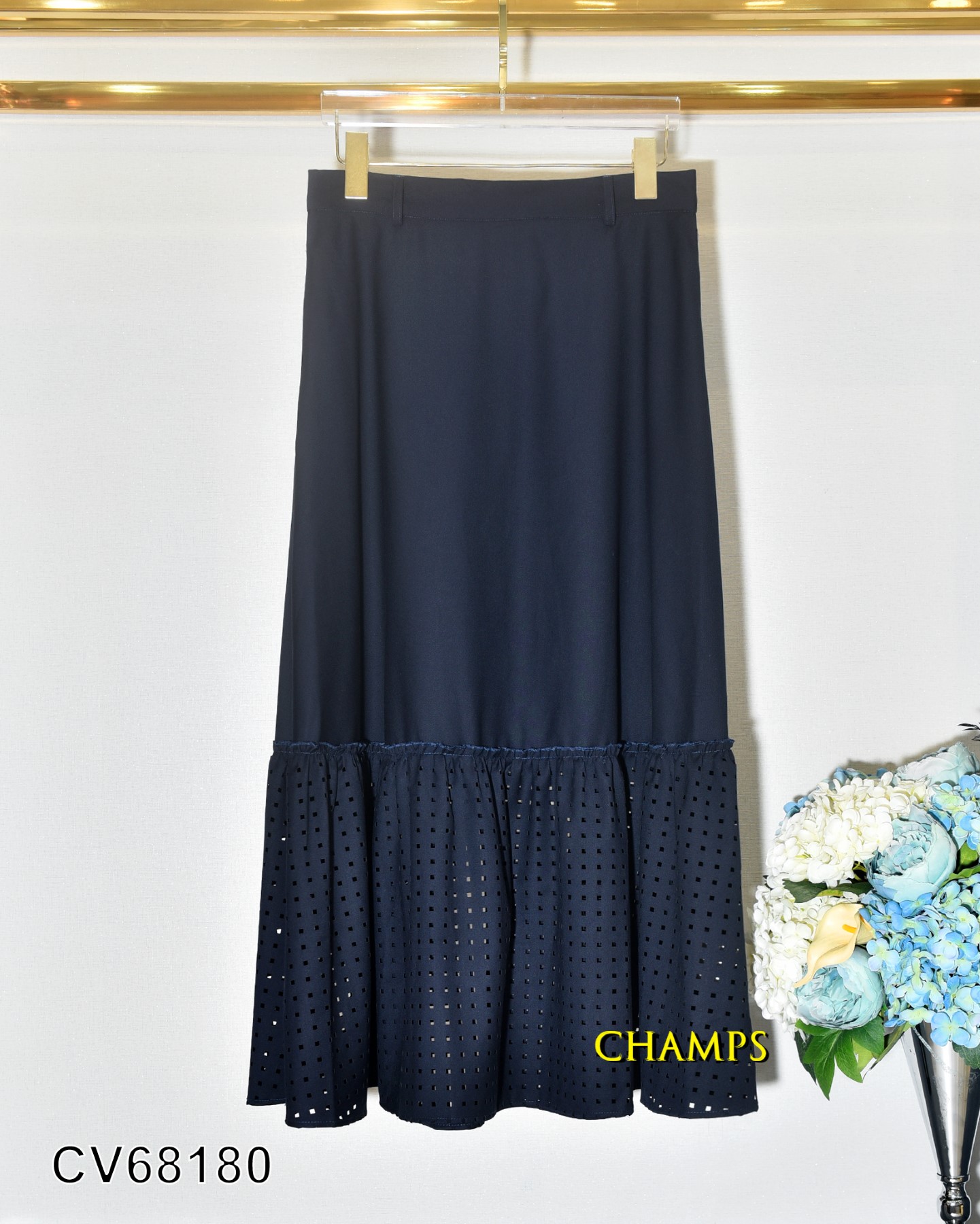 CHÂN VÁY XANH LAI LỖ HÀN QUỐC +DN 68180