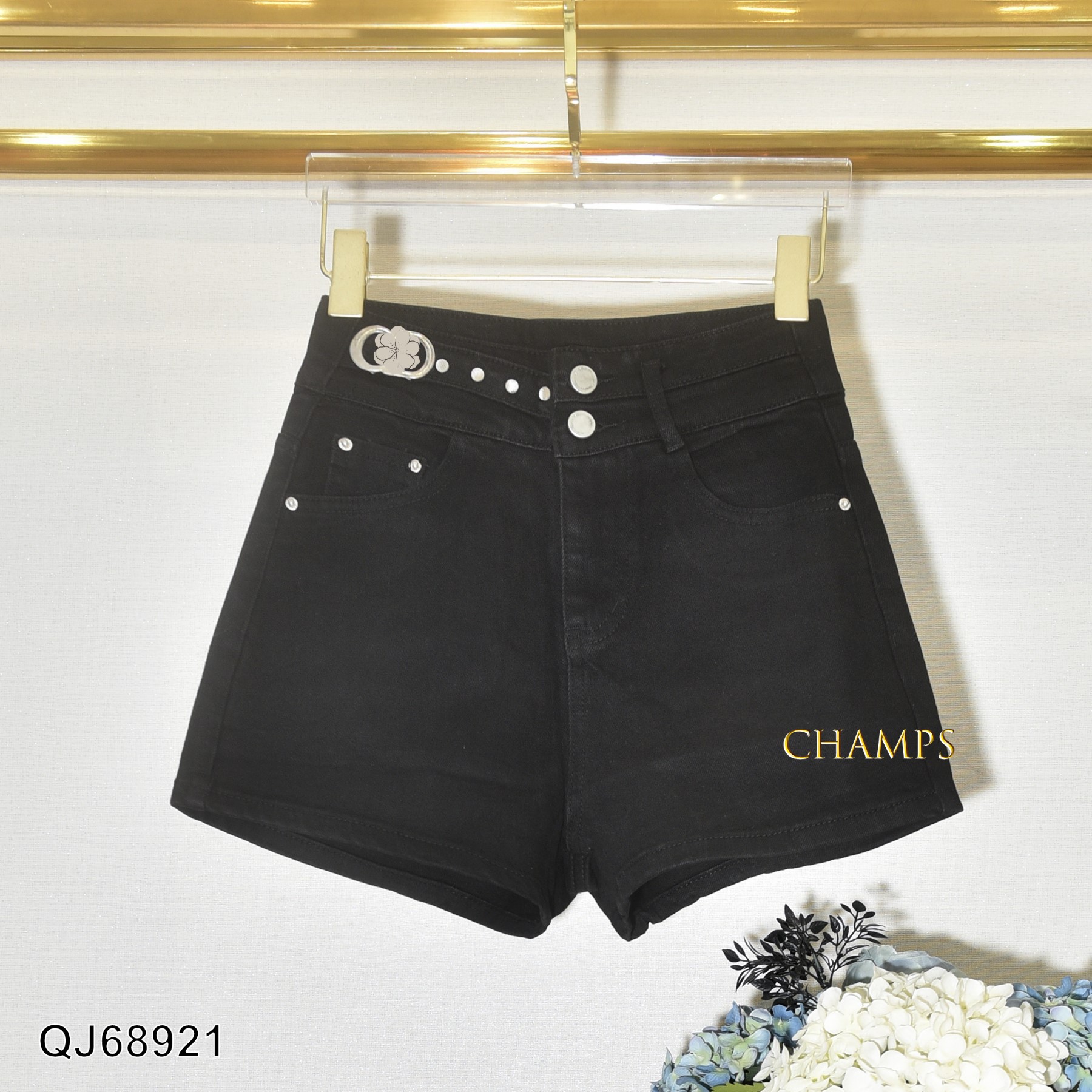 QUẦN SHORT JEAN ĐEN CD 68921