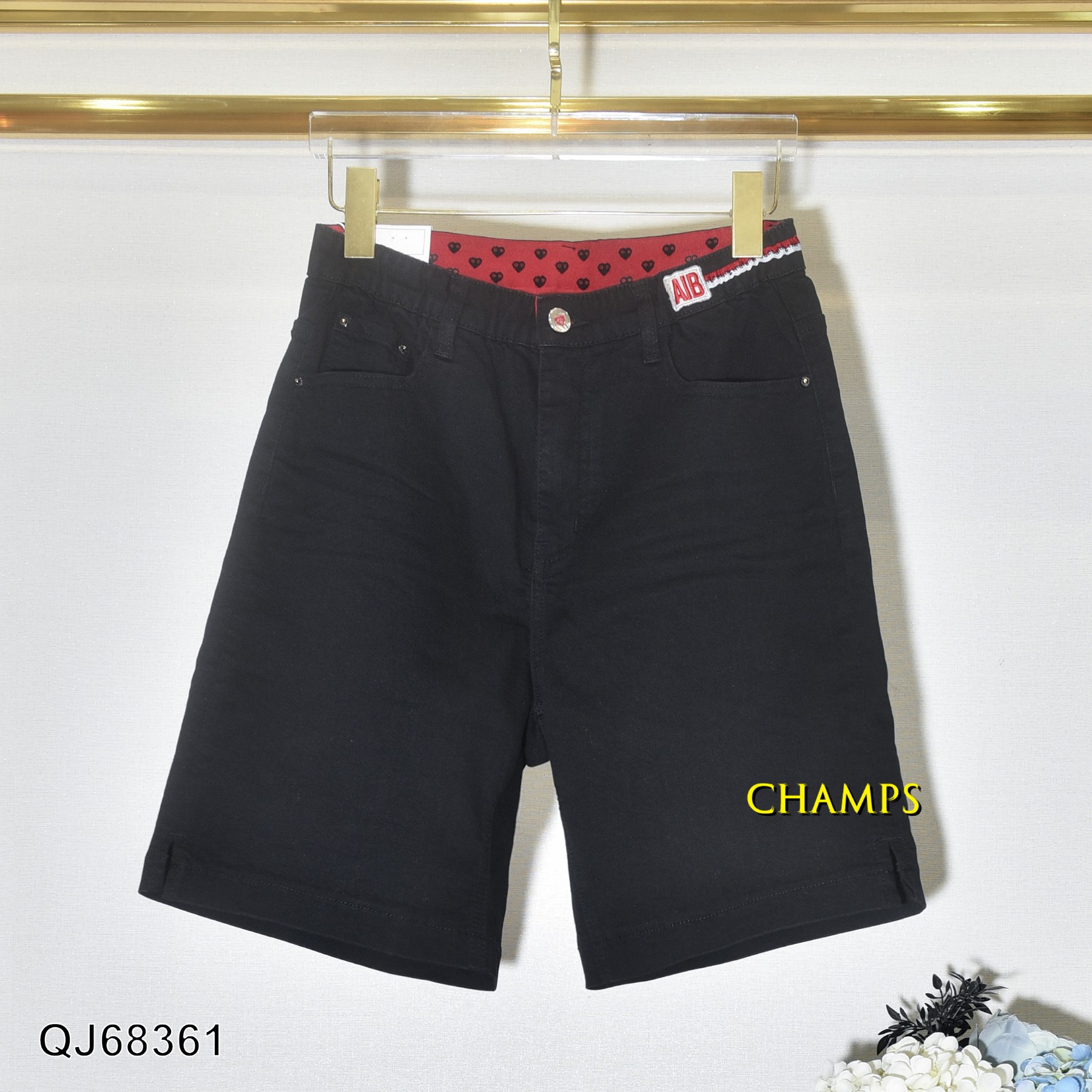 QUẦN JEAN LỪNG TRÊN GỐI ĐEN 68361