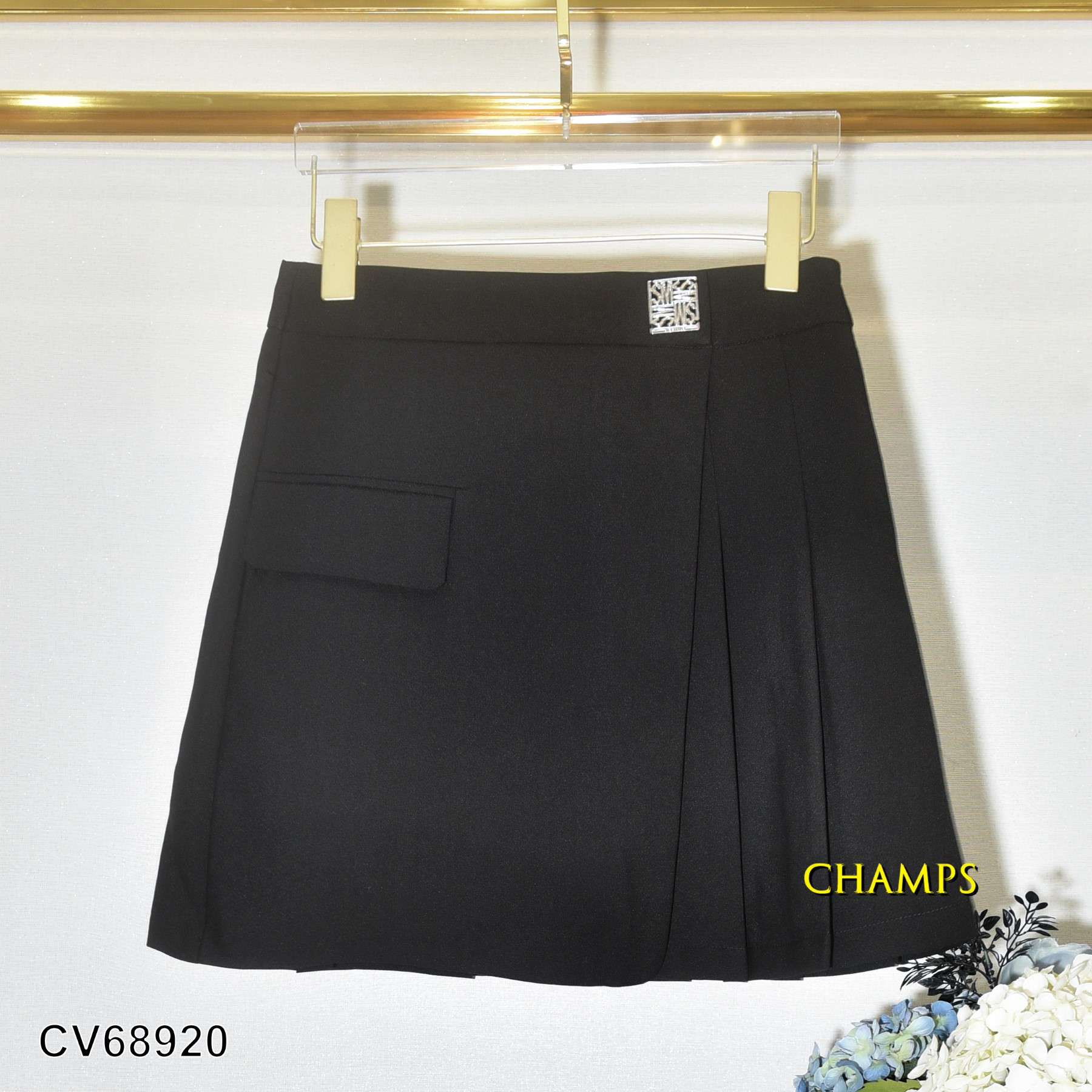 CHÂN VÁY ĐEN XẾP LY 68920
